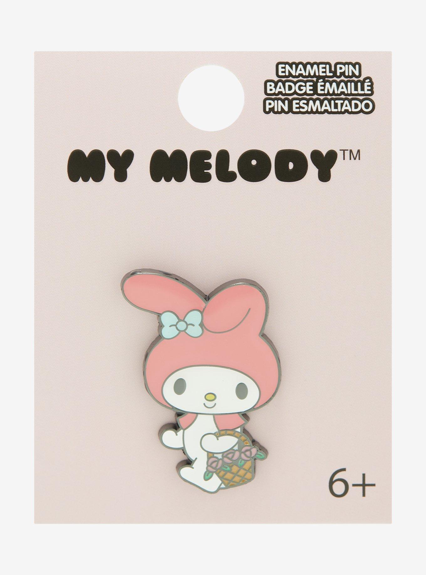 My Melody Flower Basket Enamel Pin, , hi-res