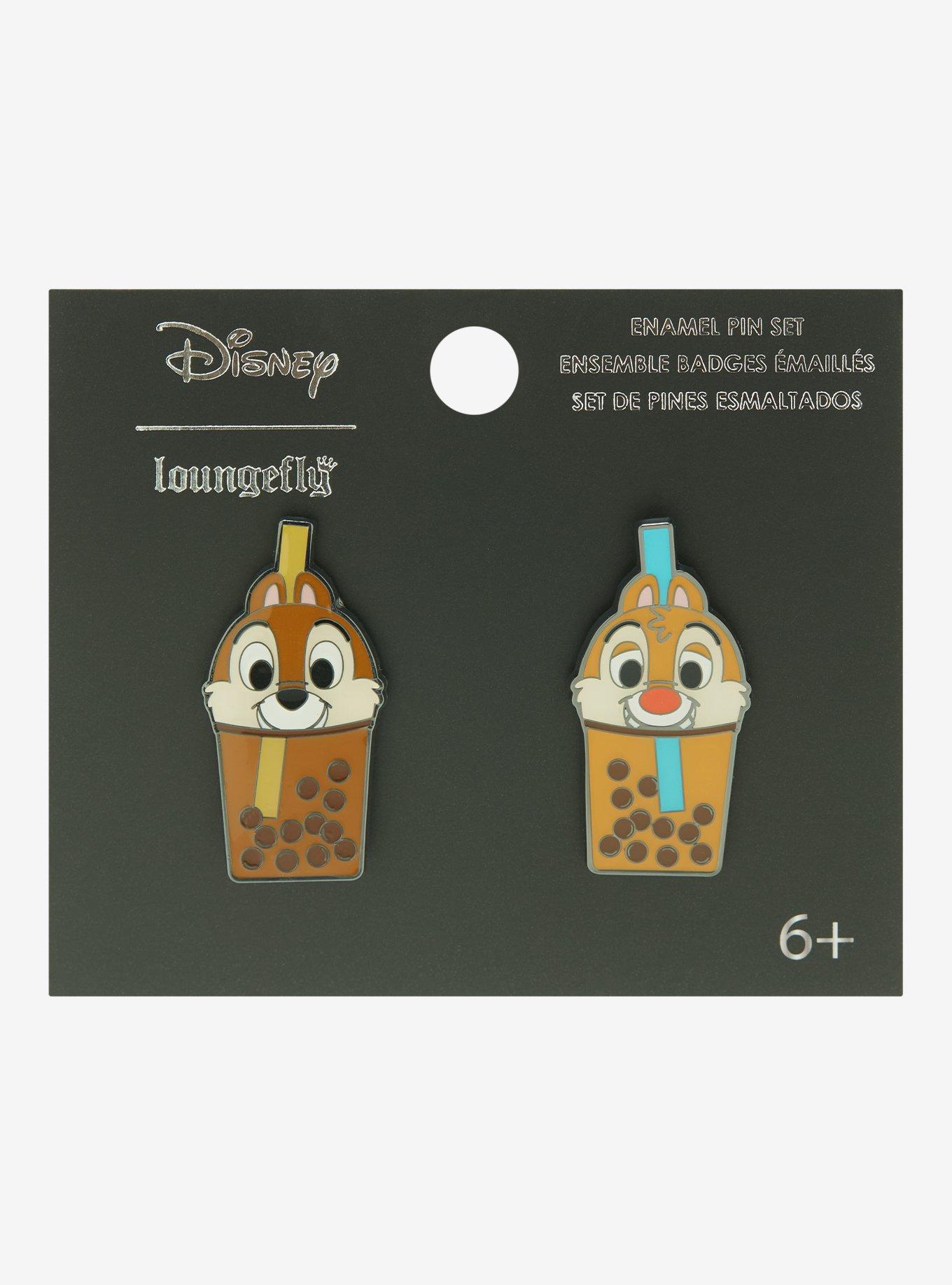 Loungefly Disney Chip 'N' Dale Boba Enamel Pin Set, , alternate