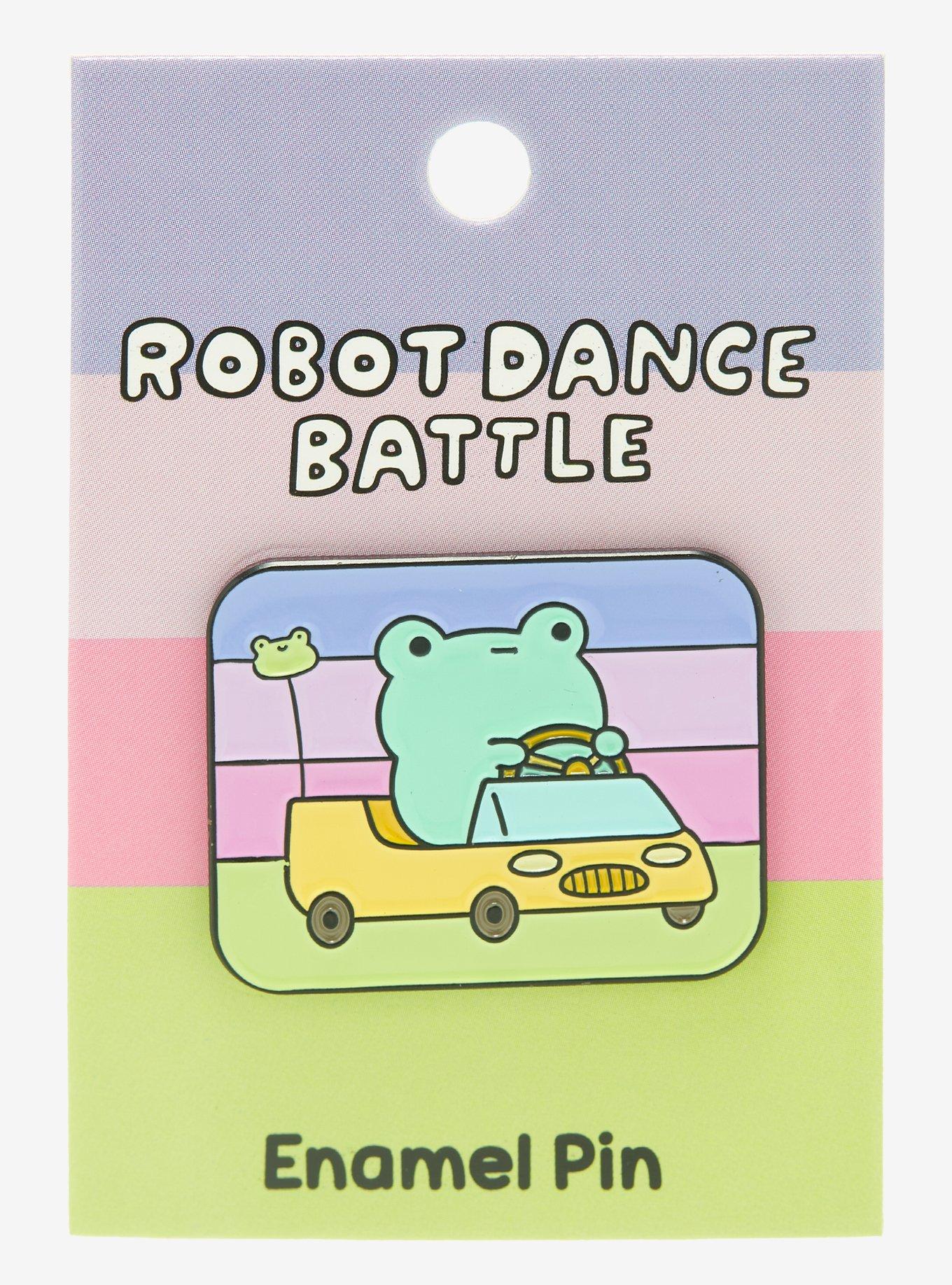 Car Frog Enamel Pin By Robot Dance Battle, , alternate