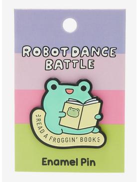 Frog Read A Book Enamel Pin By Robot Dance Battle, , hi-res
