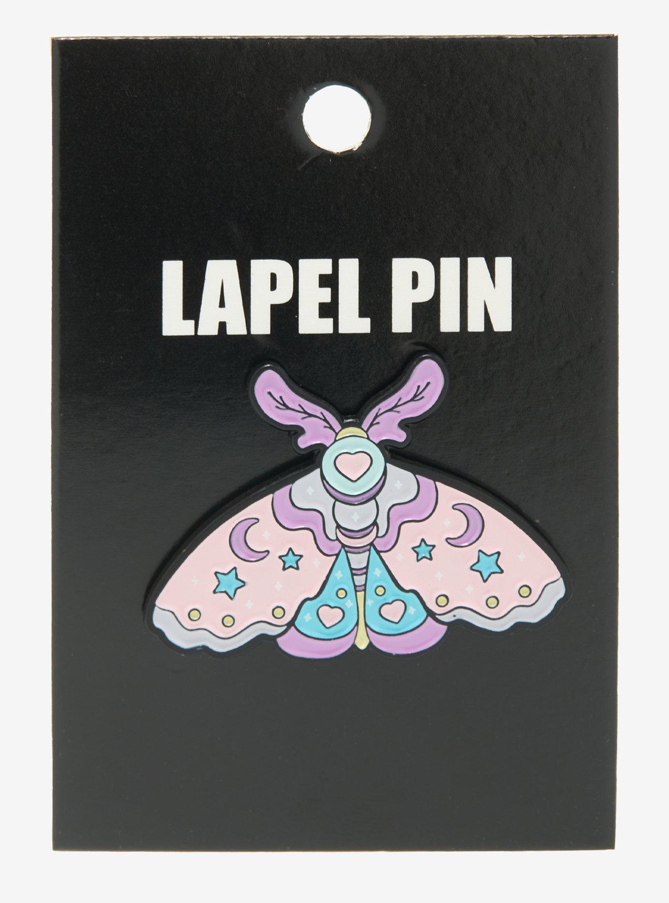 Pastel Celestial Moth Enamel Pin, , alternate
