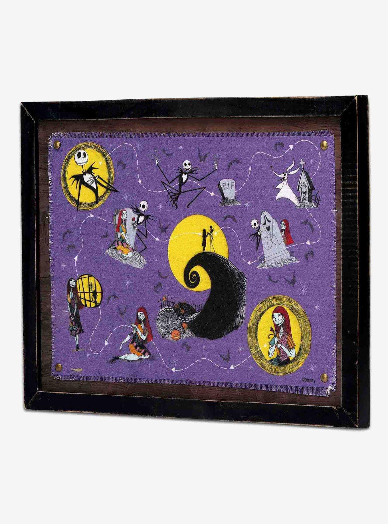 Disney The Nightmare Before Christmas Halloween Town Map Framed Canvas Wall Decor, , alternate