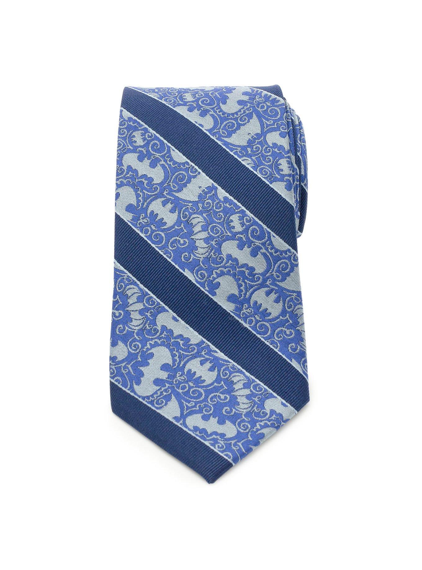 DC Comics Batman Multi Emblem Blue Men's Tie, , alternate