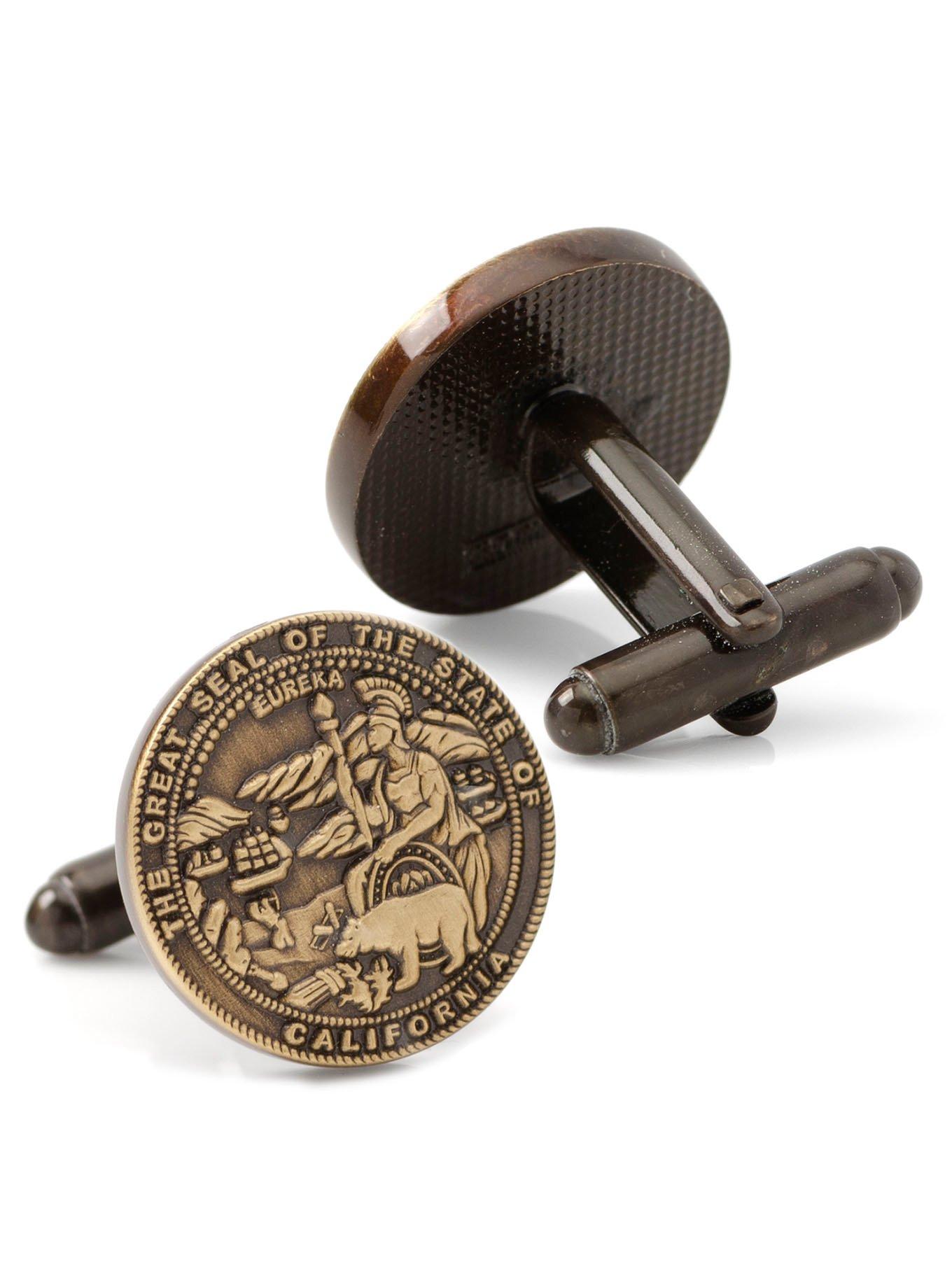 California Seal Embossed Cufflink, , hi-res