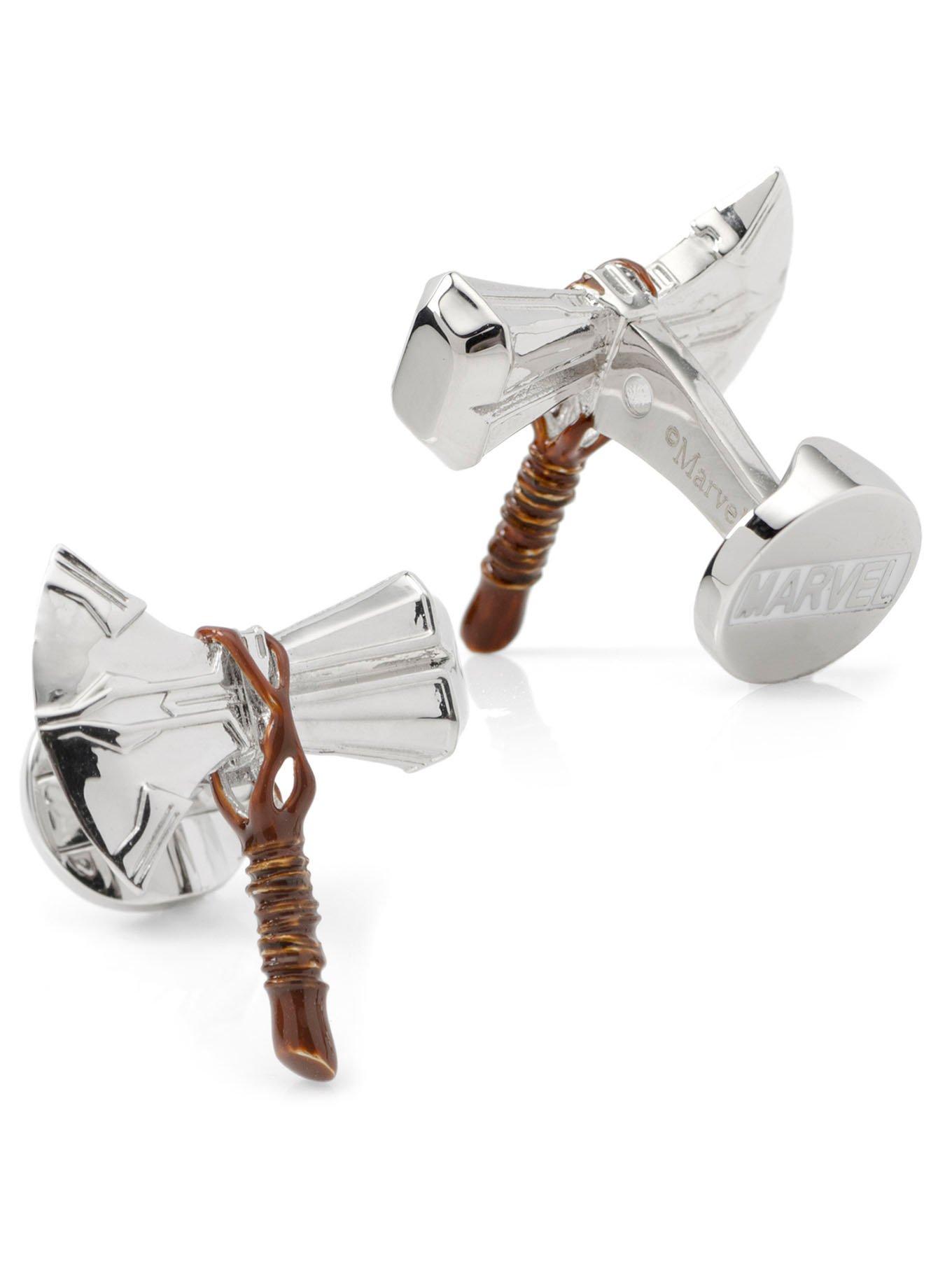 Marvel Thor Stormbreaker 3D Silver Cufflinks