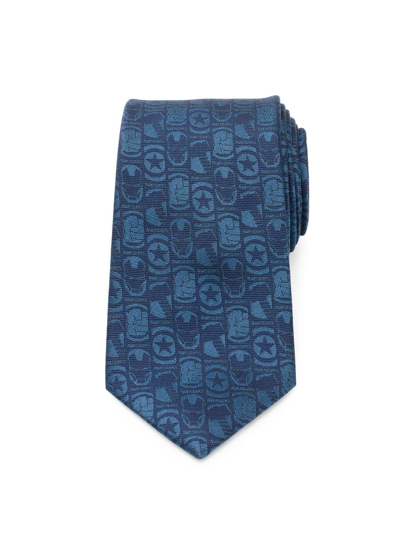 Marvel Avengers Motifs Blue Men's Tie, , alternate