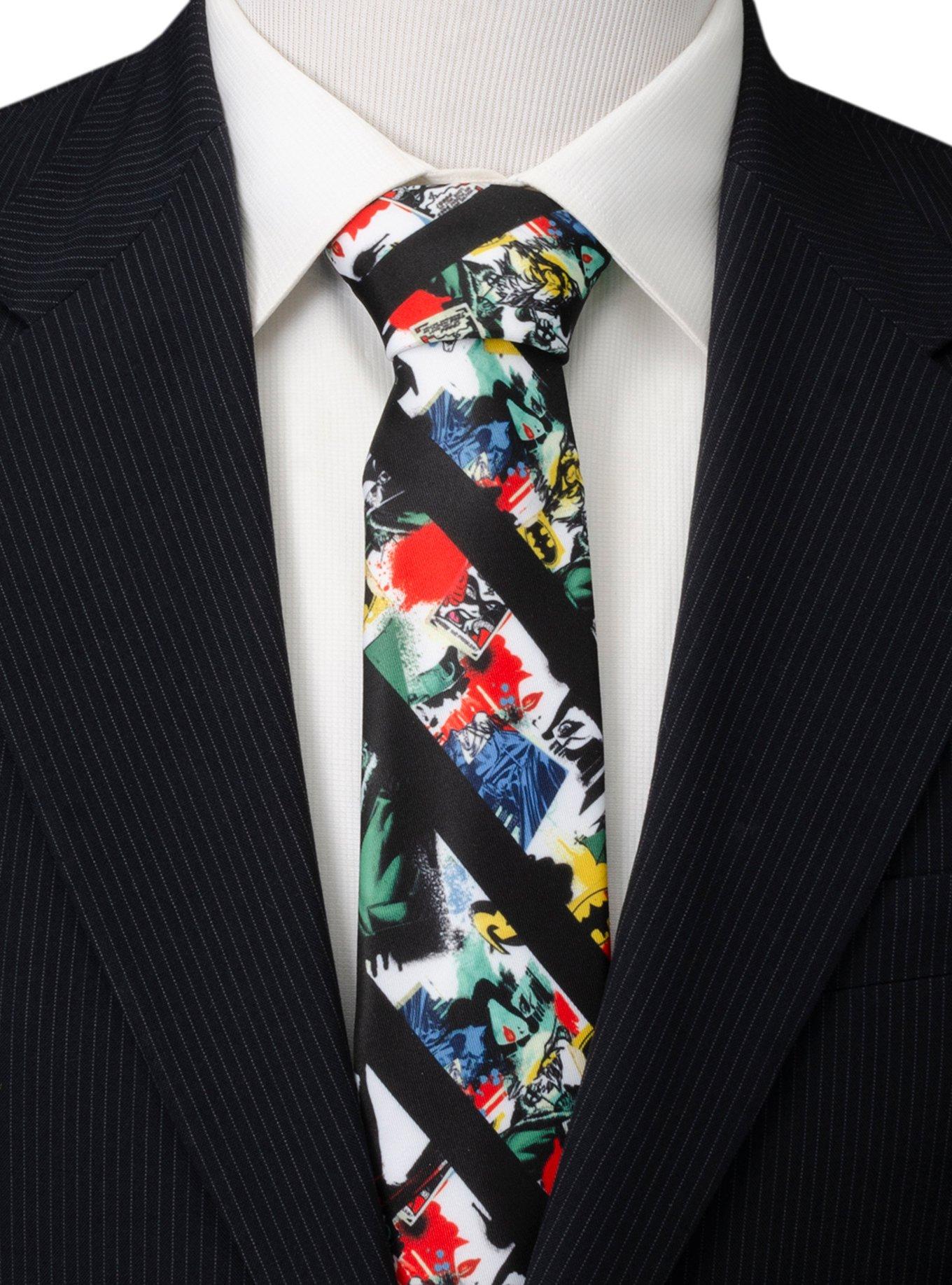 DC Comics Batman Chaos Stripe Men's Tie, , alternate