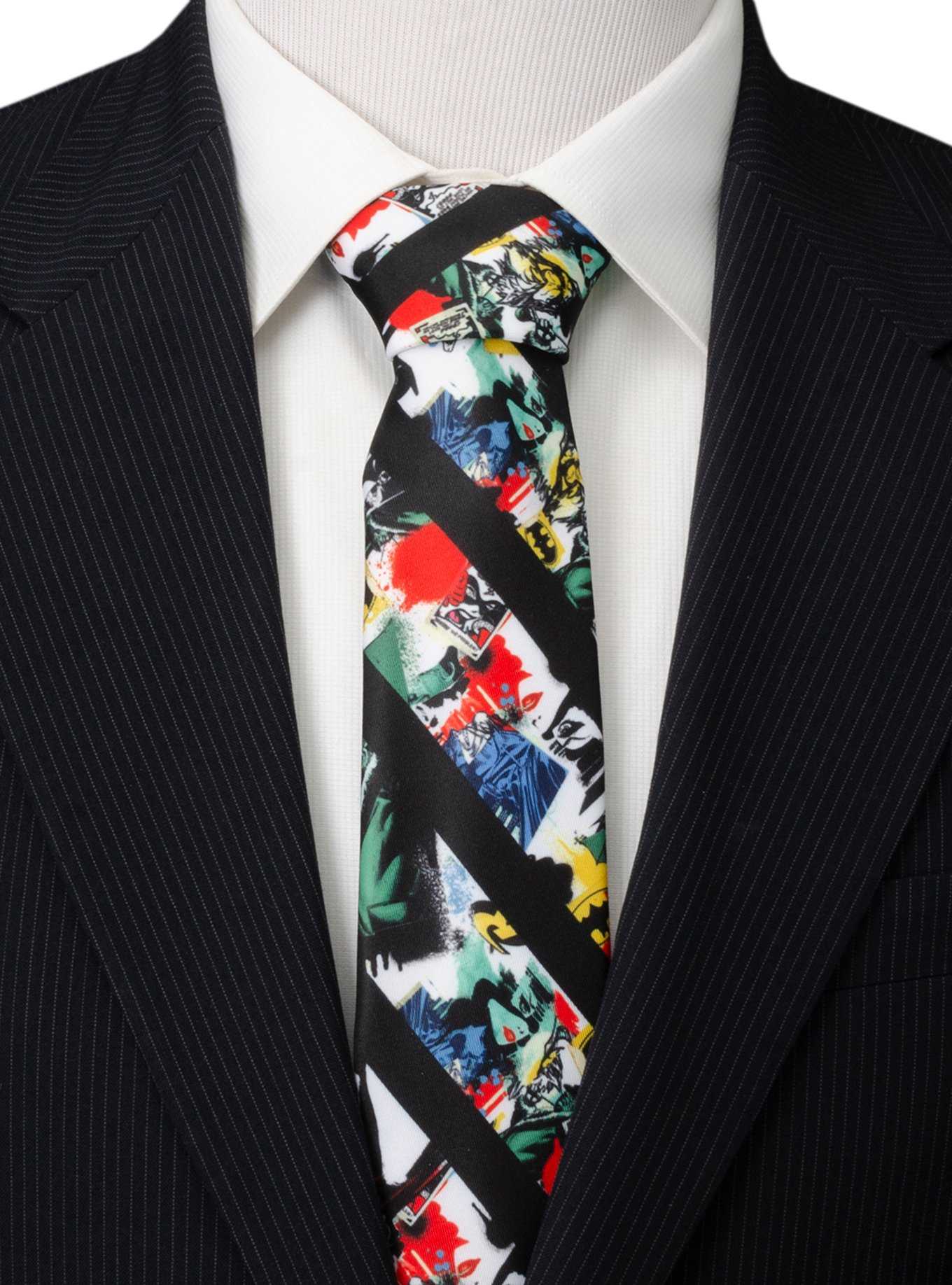 DC Comics Batman Chaos Stripe Men's Tie, , hi-res