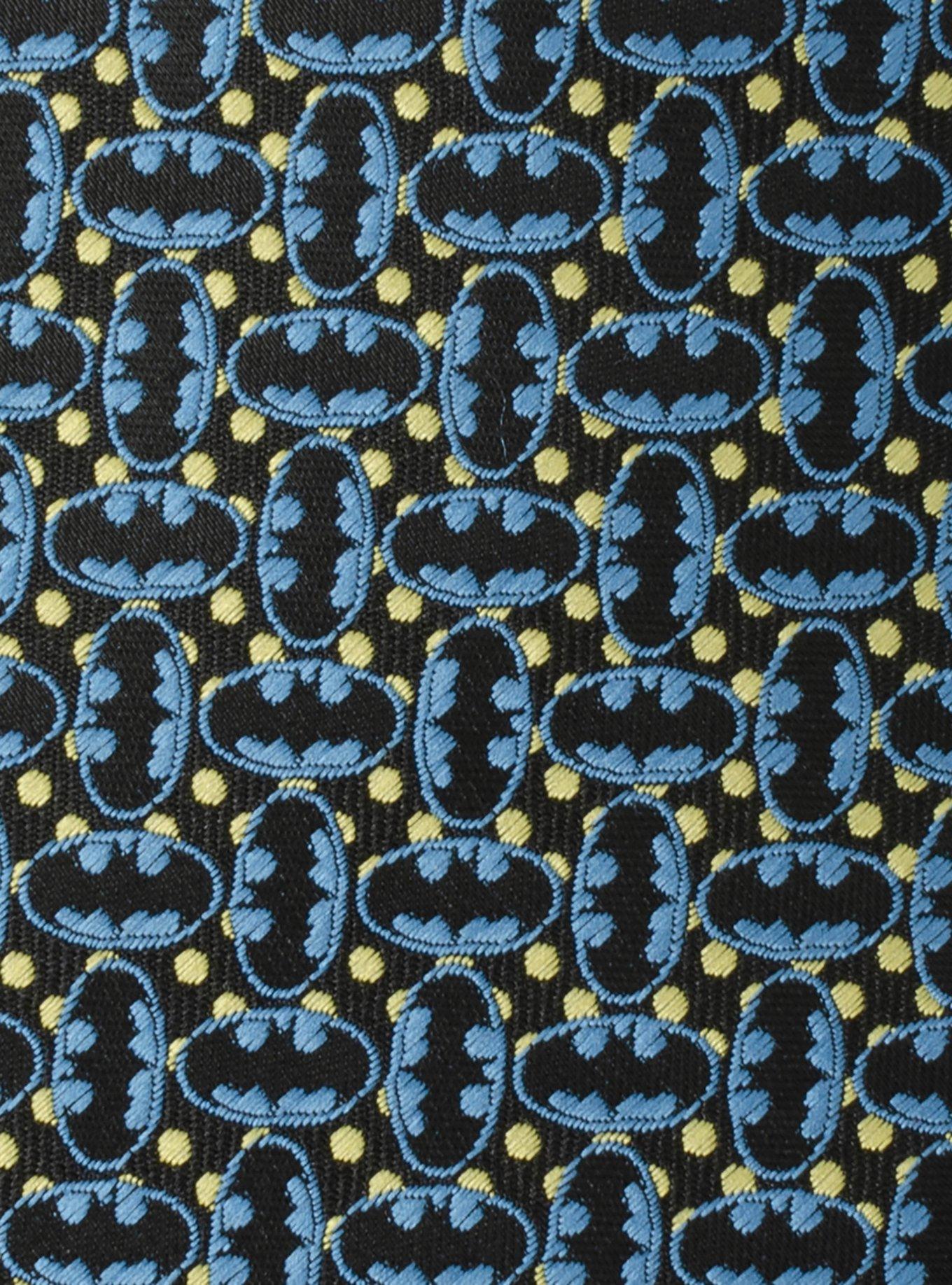 DC Comics Batman Emblem Multi Black Men's Tie, , alternate