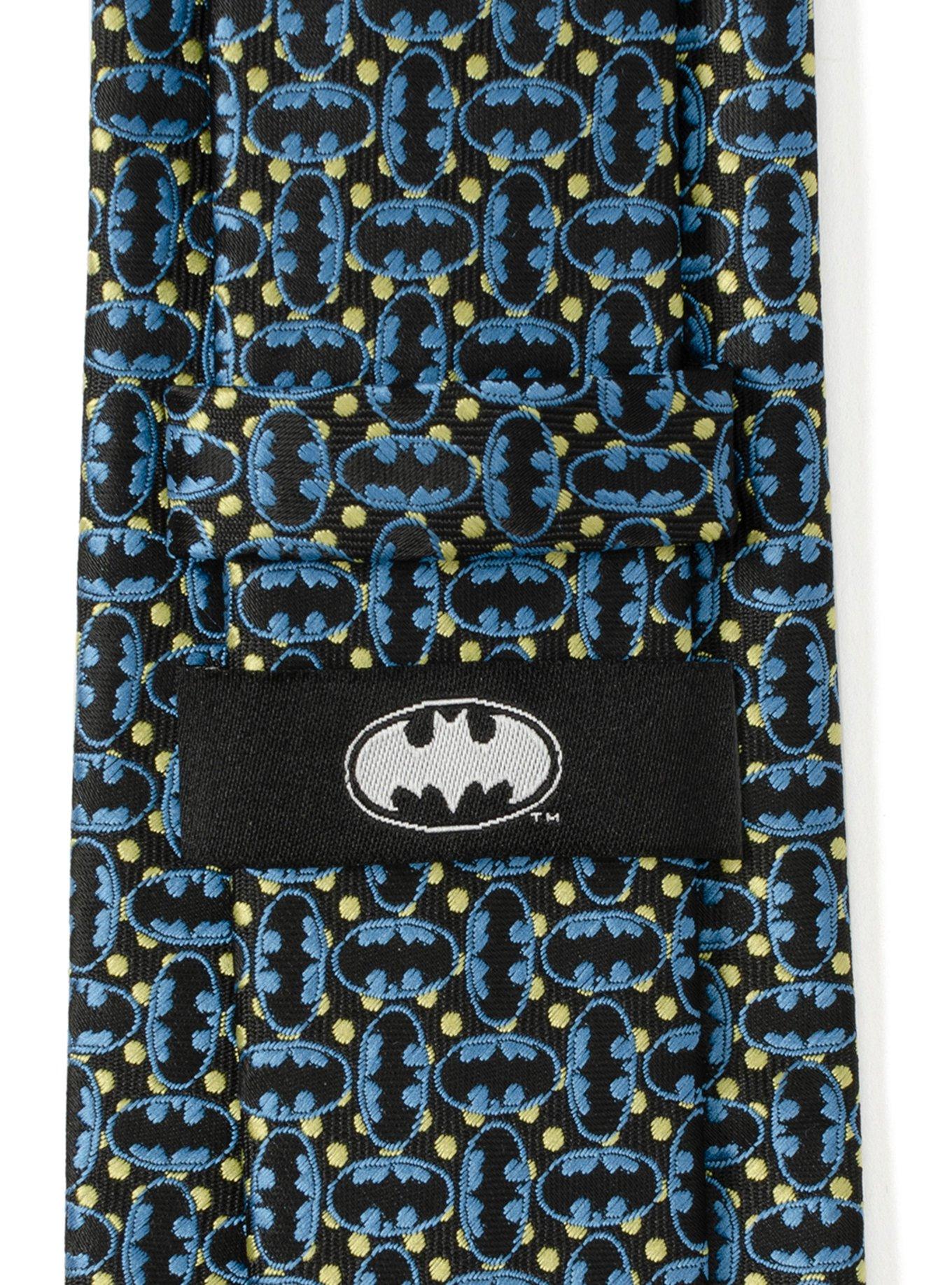 DC Comics Batman Emblem Multi Black Men's Tie, , alternate