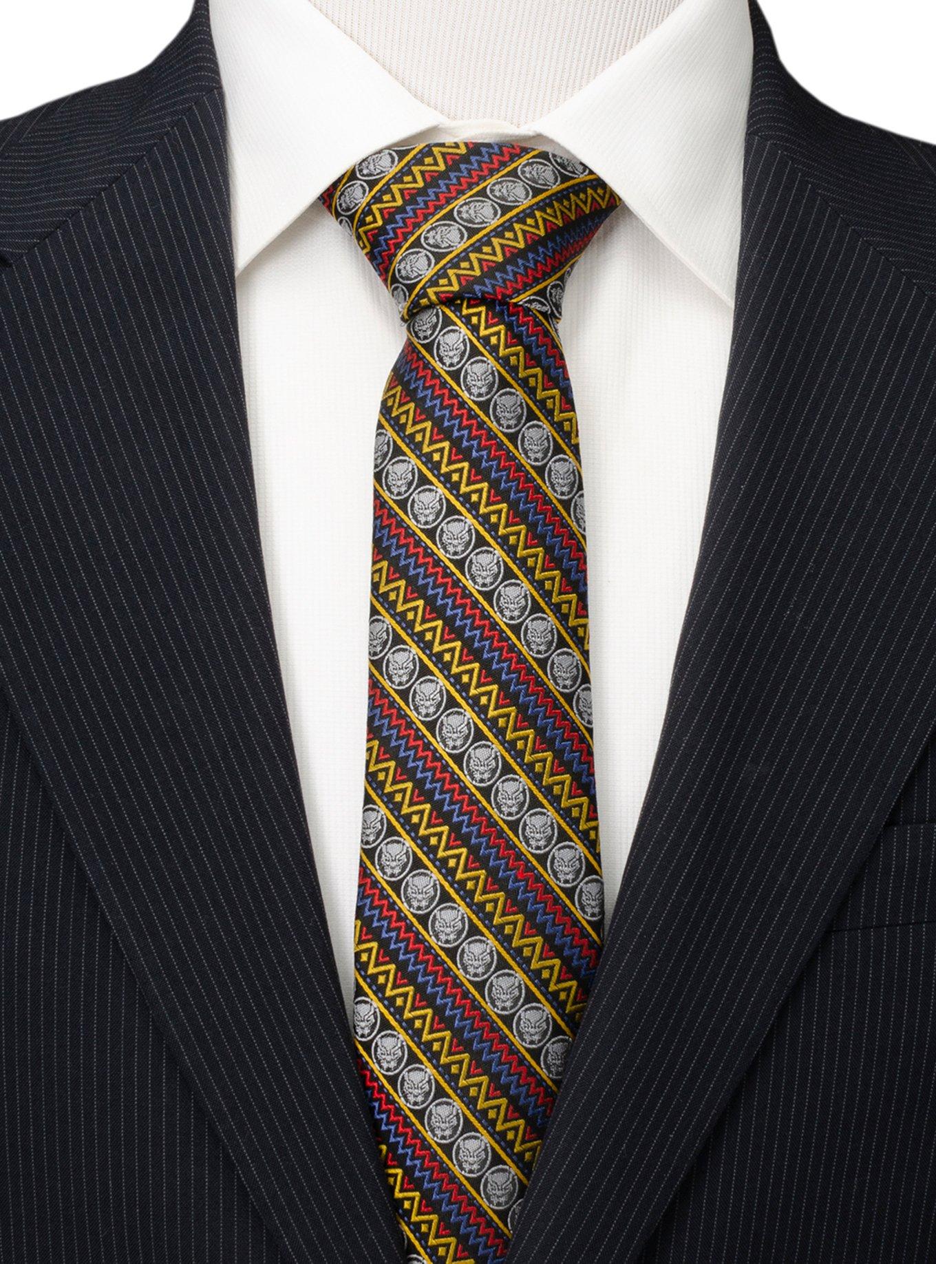 Marvel Black Panther Tribal Stripe Men's Tie, , alternate