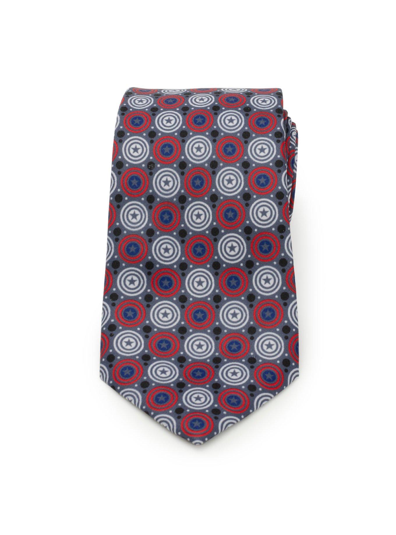 Marvel Captain America Shield Grey Men's Tie, , alternate