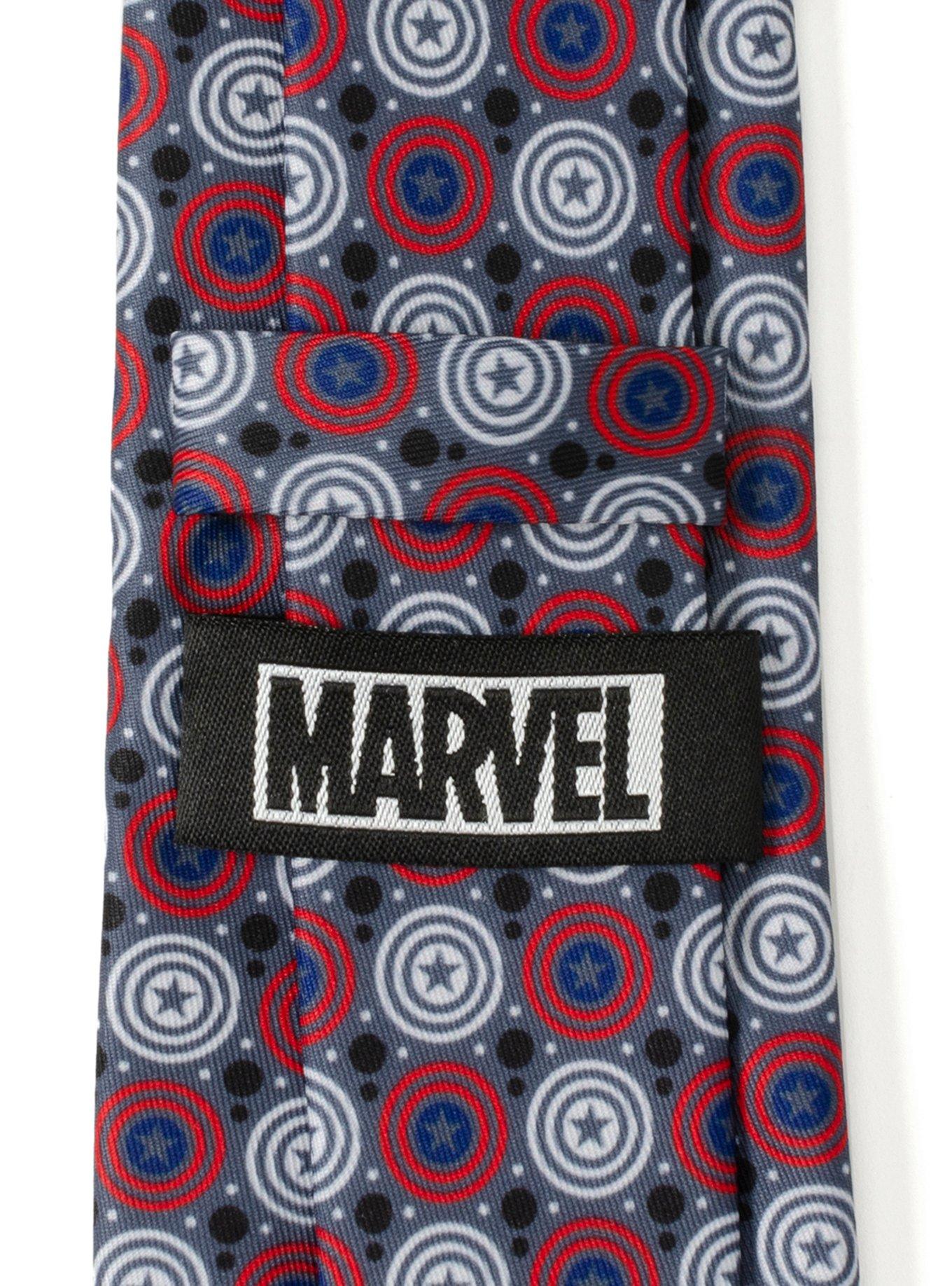 Marvel Captain America Shield Grey Men's Tie, , alternate