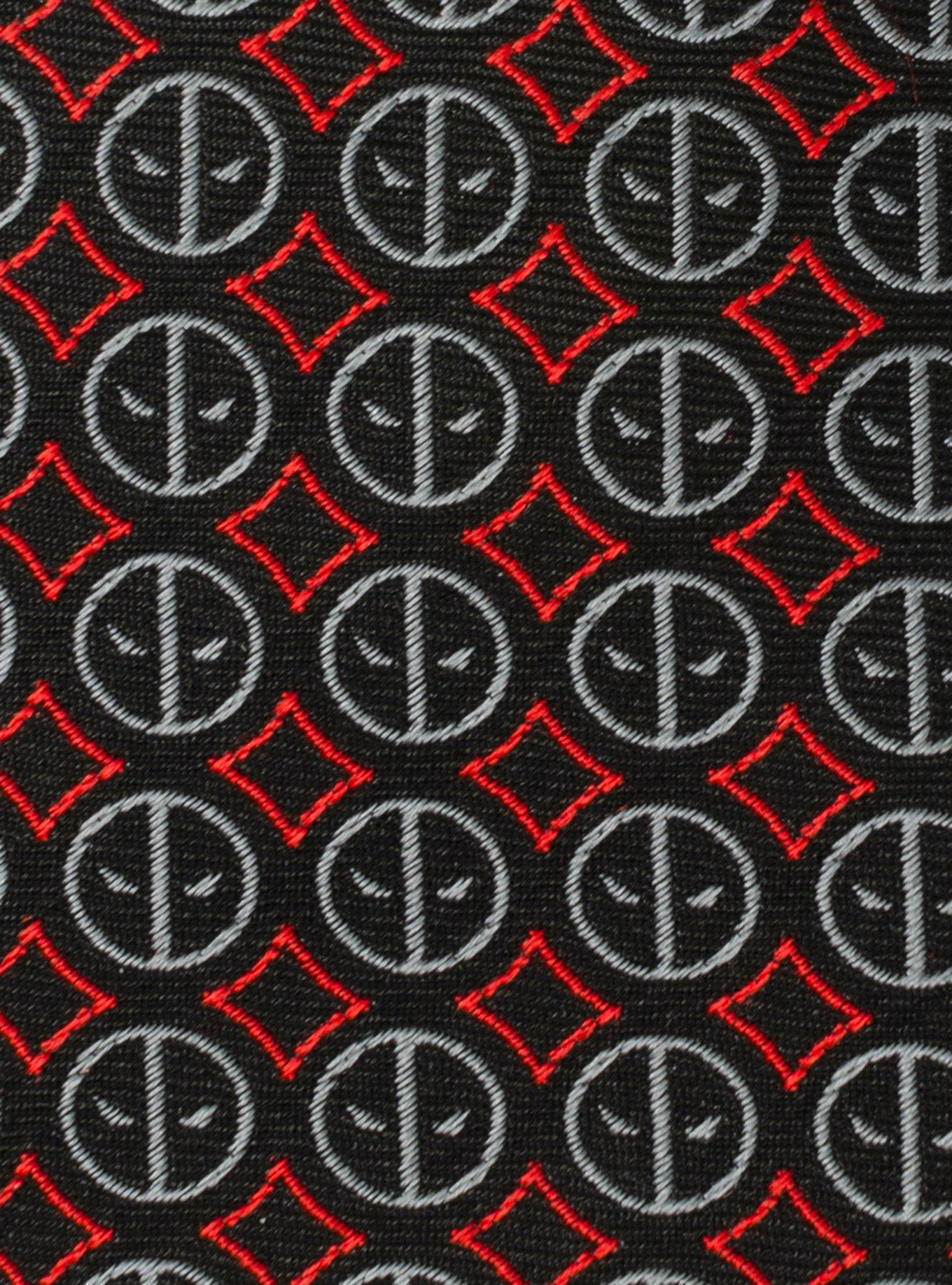 Marvel Deadpool Mask Black Men's Tie