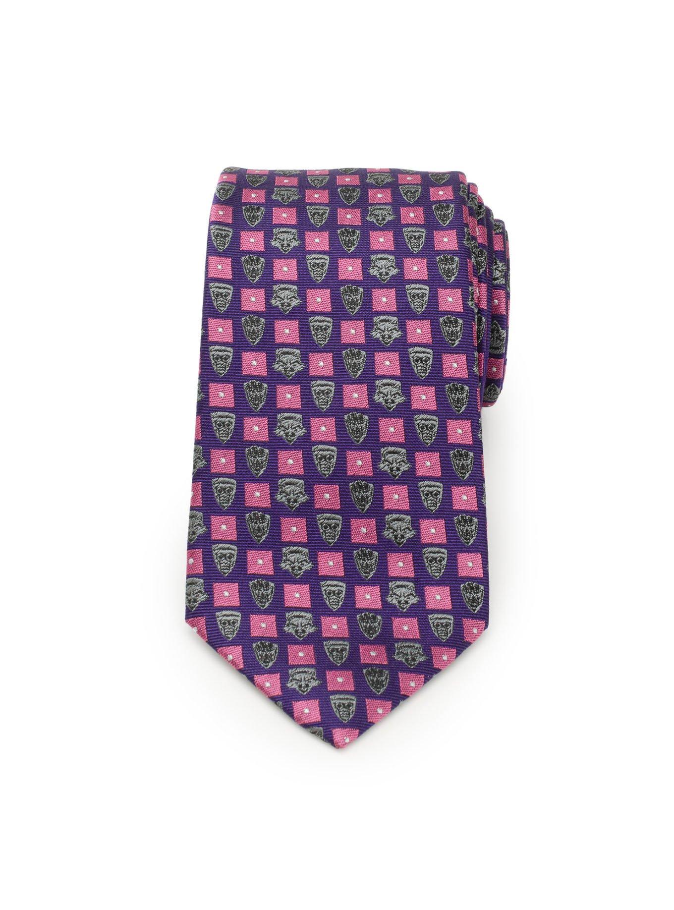 Marvel Guardians of the Galaxy Motifs Purple Men's Tie