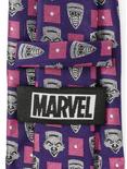 Marvel Guardians of the Galaxy Motifs Purple Men's Tie, , alternate