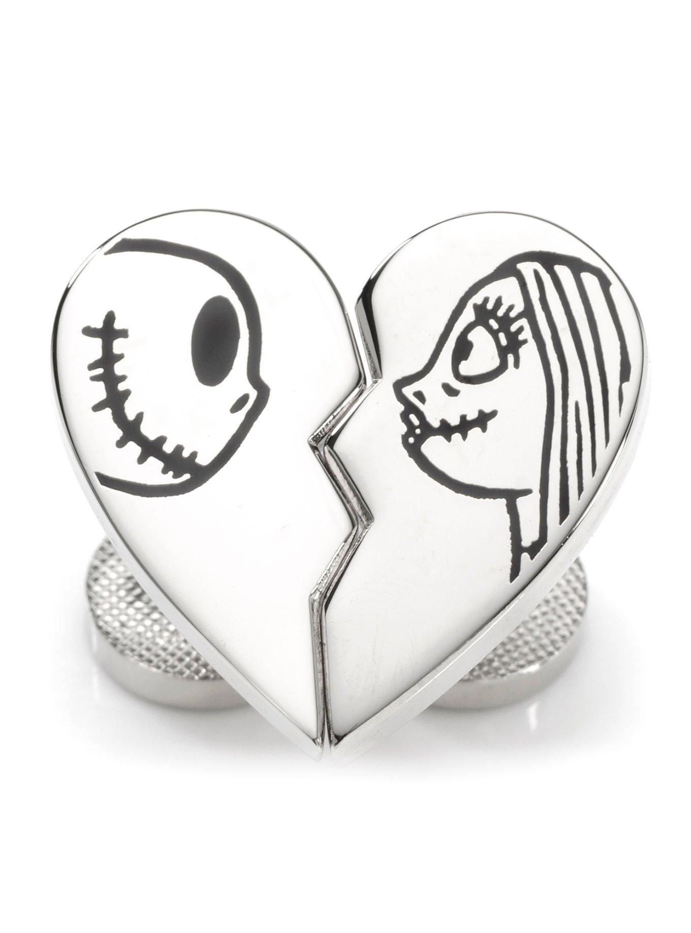 Disney The Nightmare Before Christmas Jack & Sally Simply Meant to Be Cufflinks, , hi-res