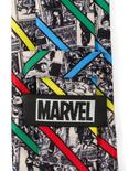 Marvel Avengers Comic Stripe Tan Men's Tie, , alternate