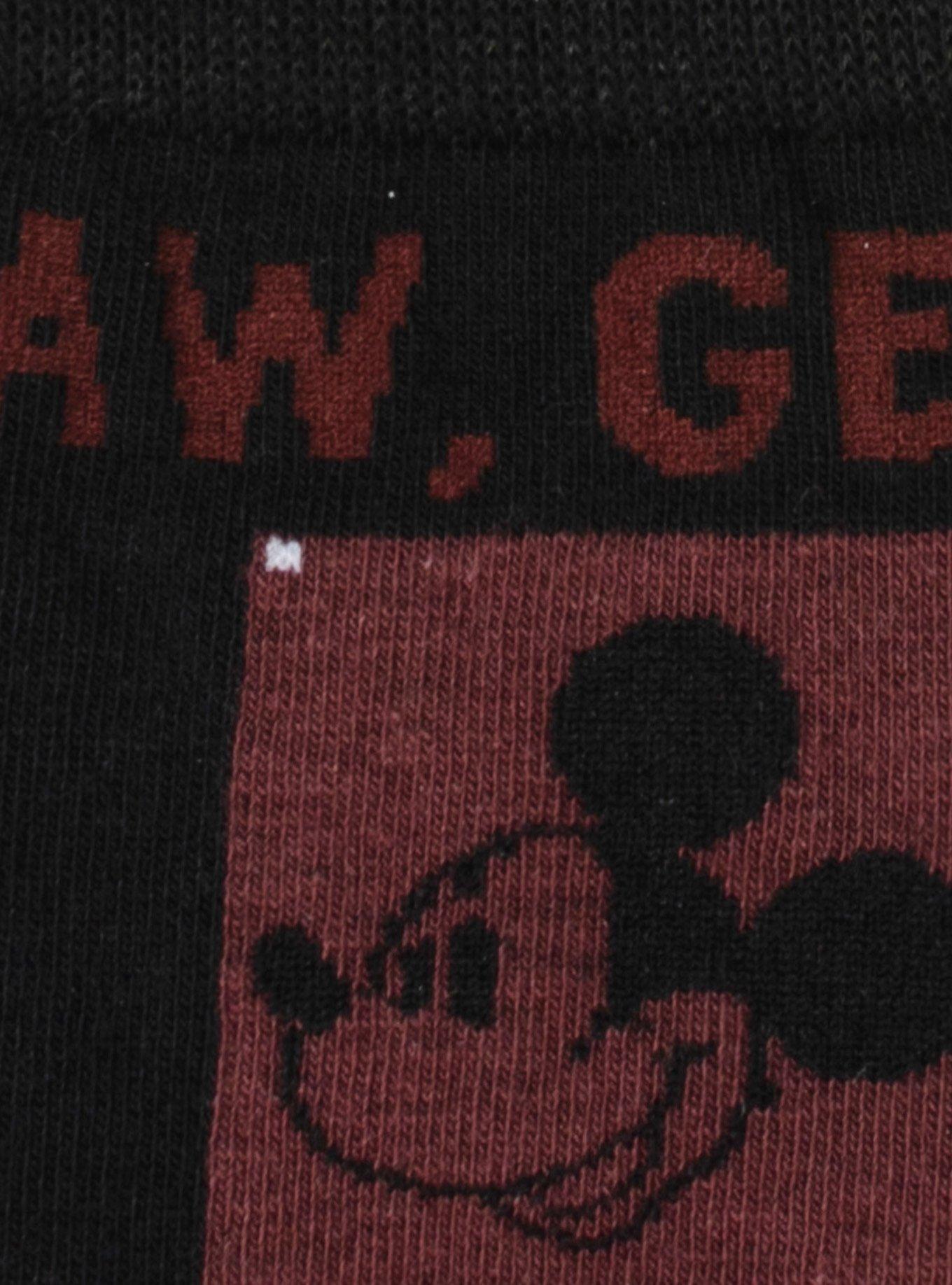Disney Mickey Mouse Aw Gee Black & Red Socks, , alternate