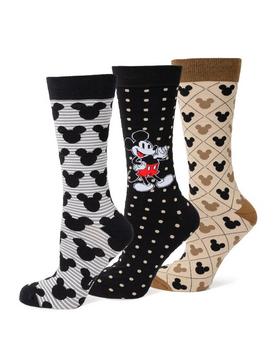 Disney Mickey Mouse Patterned 3-Pair Socks, , hi-res