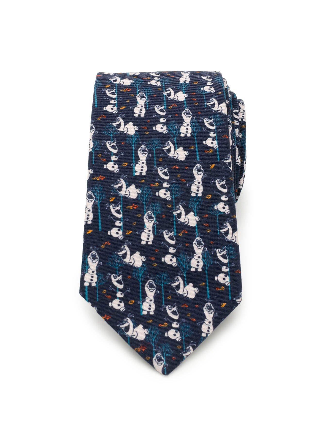 Disney Frozen Olaf Navy Pattern Men's Tie, , alternate
