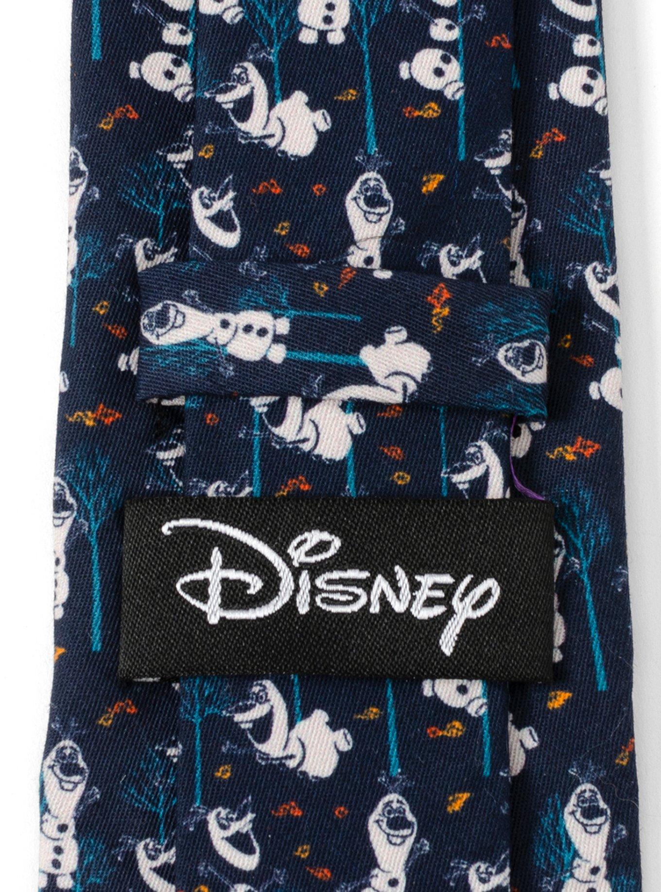 Disney Frozen Olaf Navy Pattern Men's Tie, , alternate