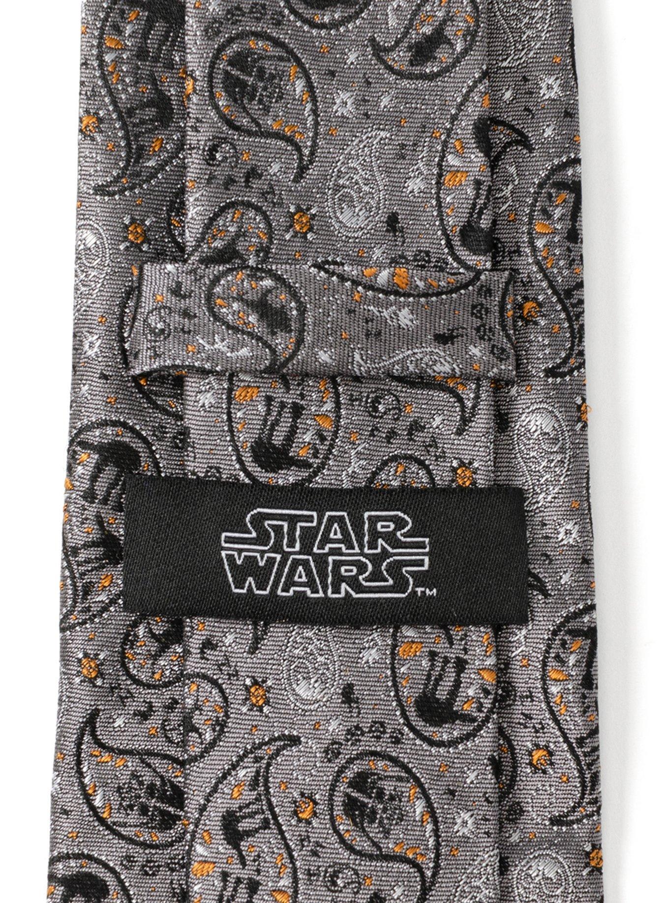 Star Wars Battle of Hoth Paisley Gray Men's Tie, , alternate