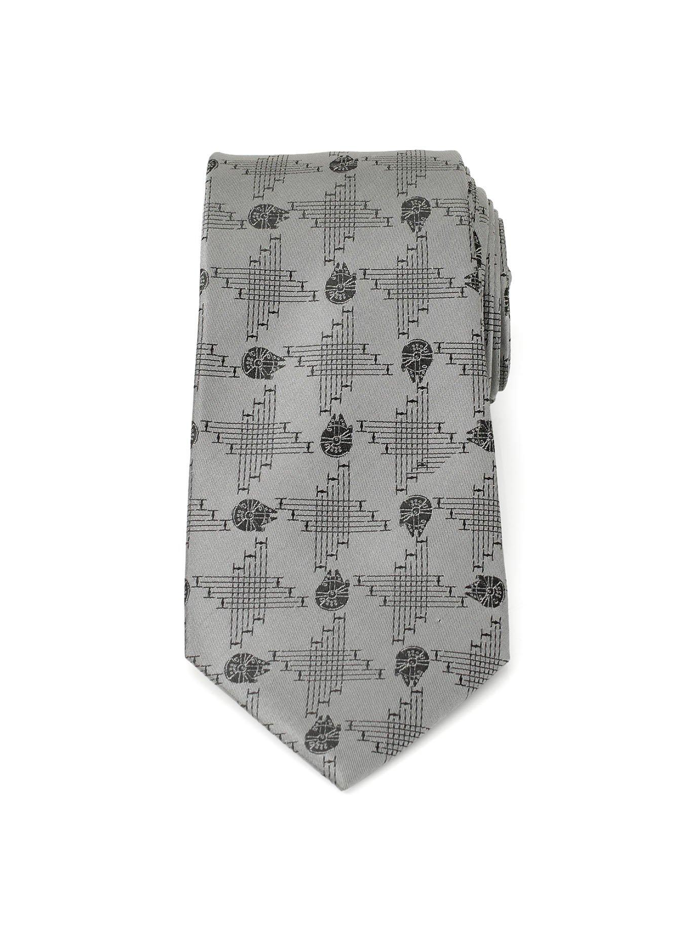 Star Wars Millennium Falcon Gray Men's Tie, , alternate
