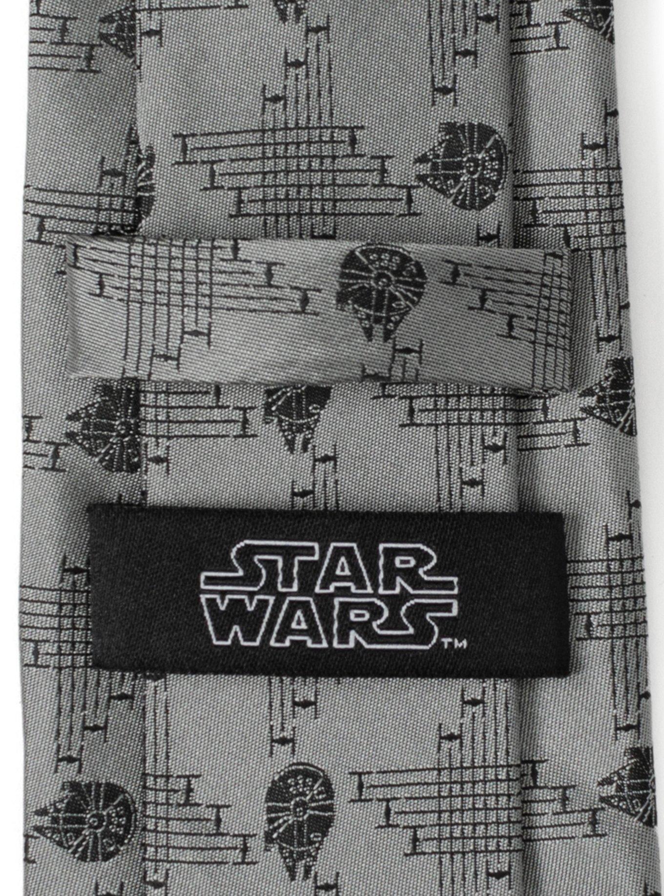 Star Wars Millennium Falcon Gray Men's Tie, , alternate