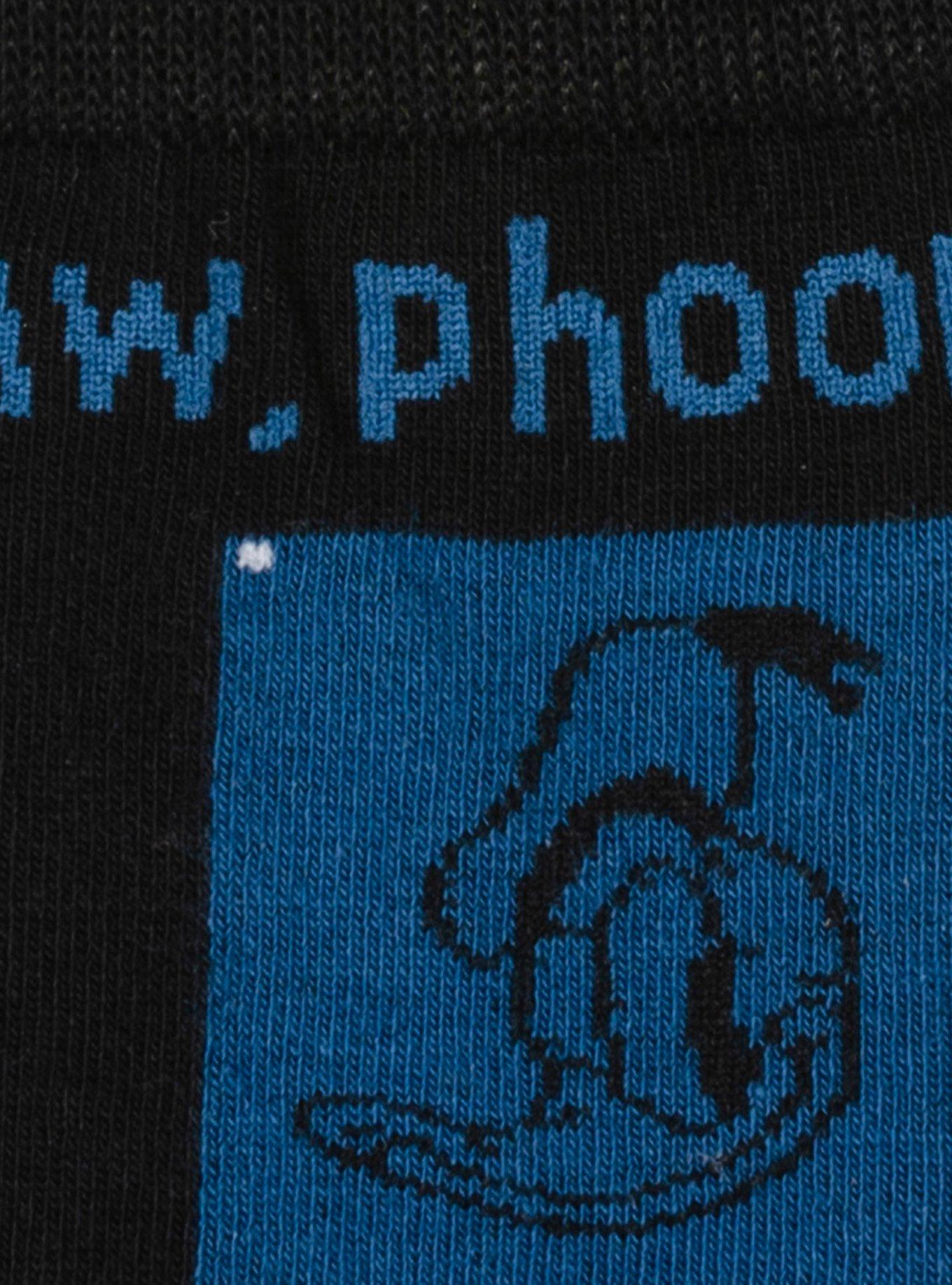 Disney Donald Duck "Aw, Phooey!" Black & Blue Socks, , alternate