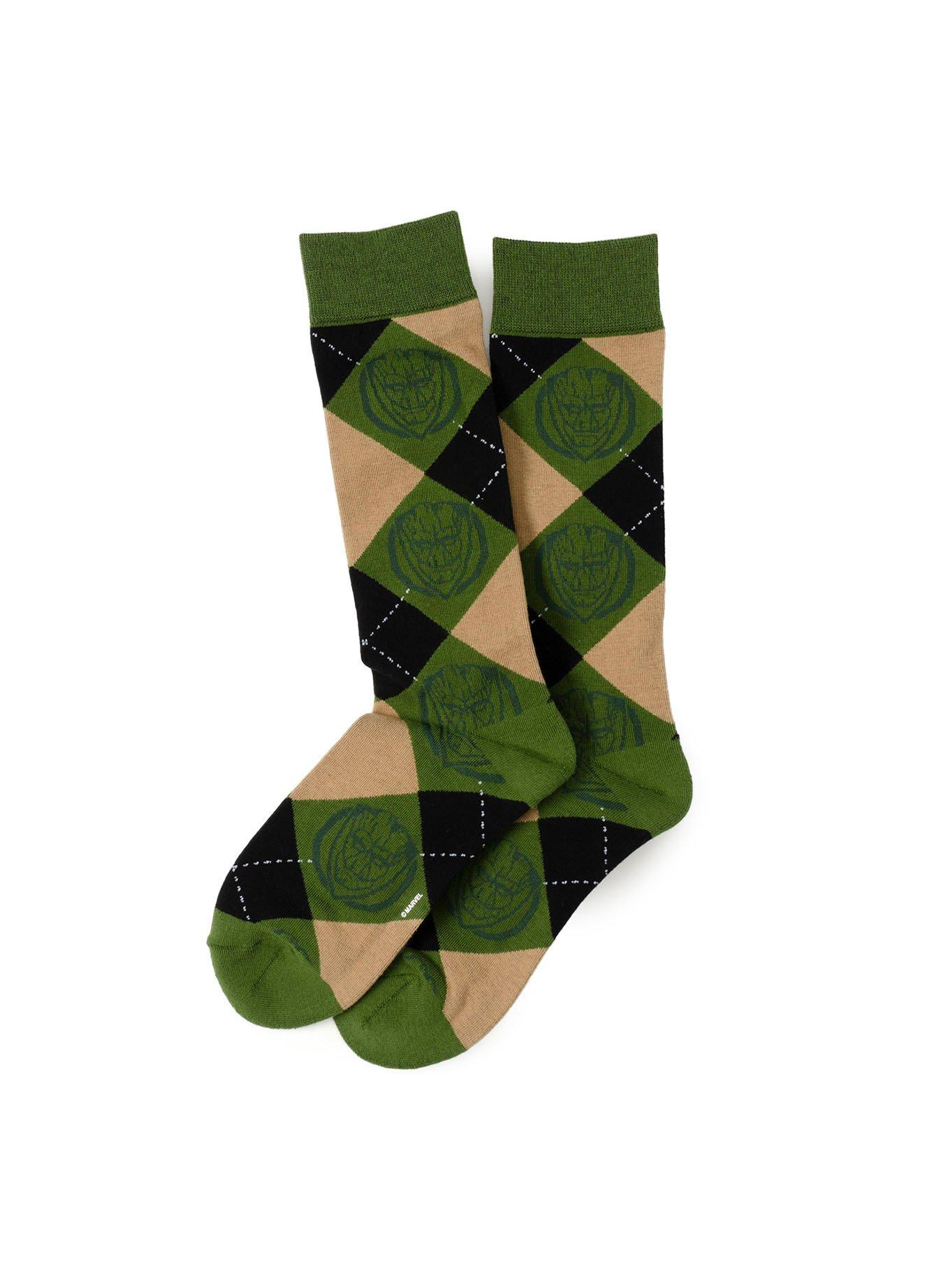 Marvel I Am Groot Argyle Green Men's Socks, , alternate