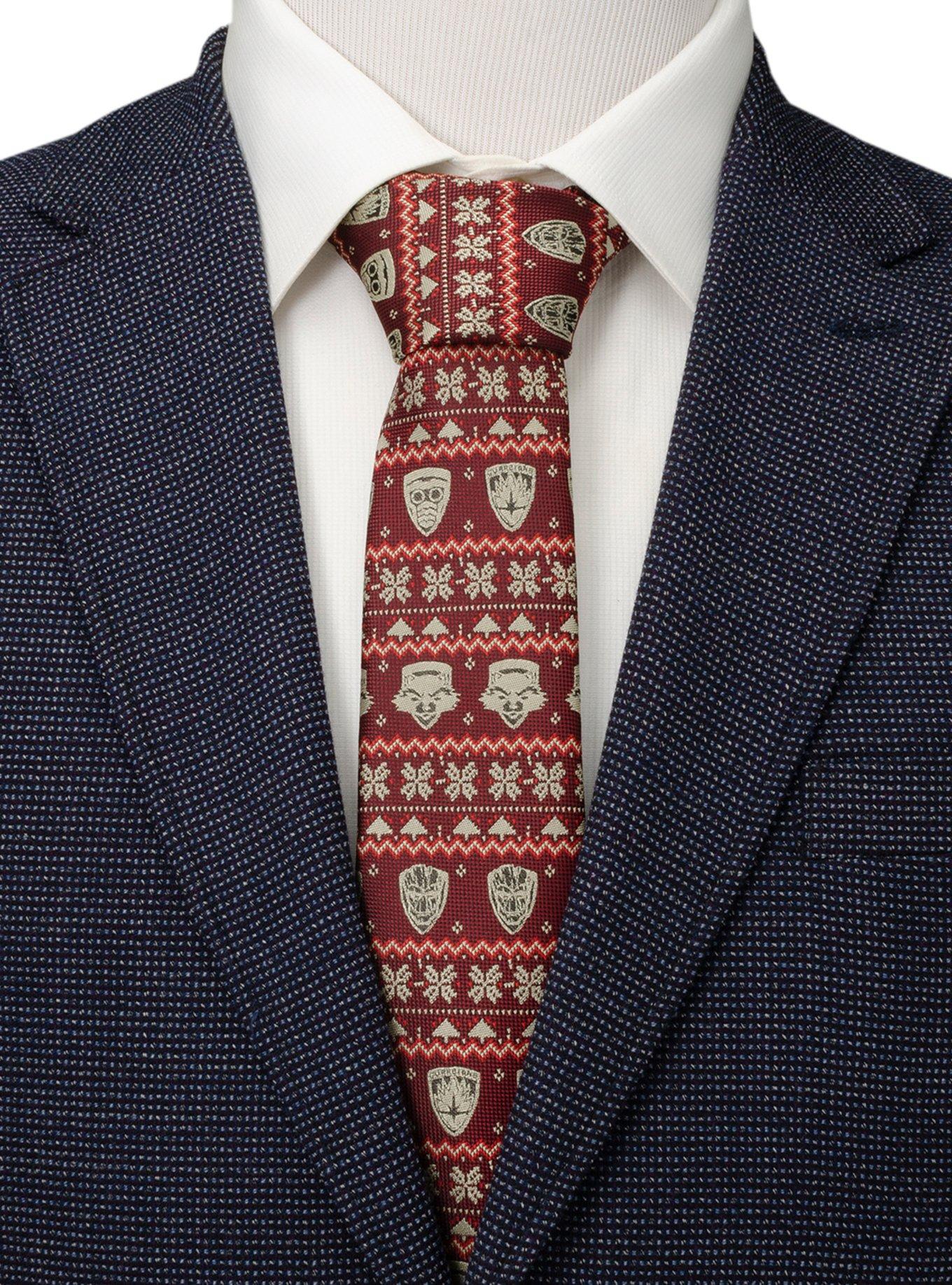 Marvel Guardians of the Galaxy Fair Isle Red Men's Tie, , alternate