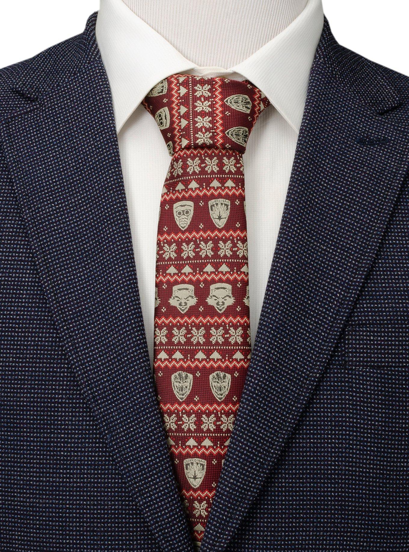 Marvel Guardians of the Galaxy Fair Isle Red Men's Tie, , hi-res