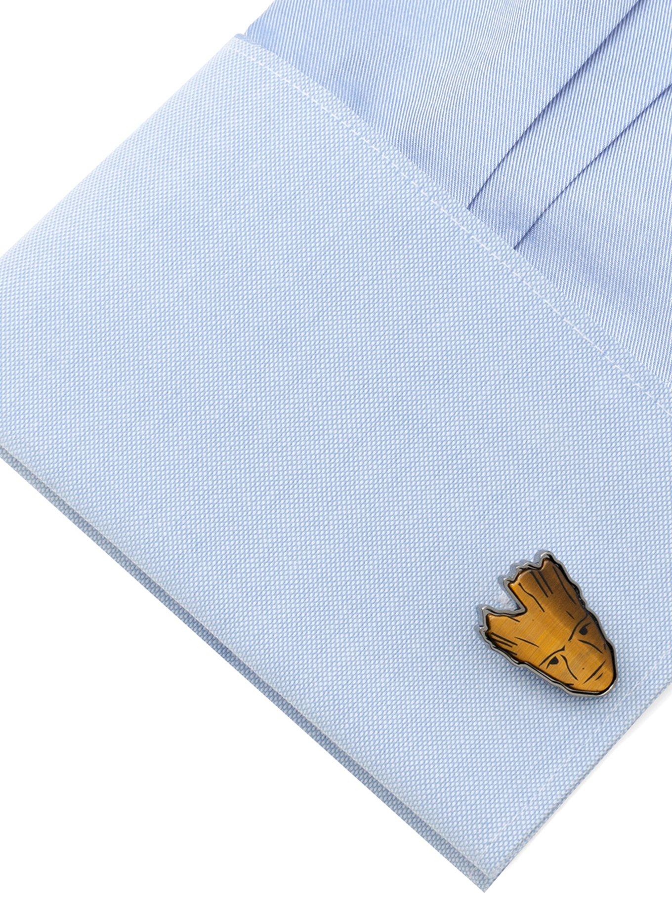 Marvel I Am Groot Tigers Eye Cufflinks, , alternate