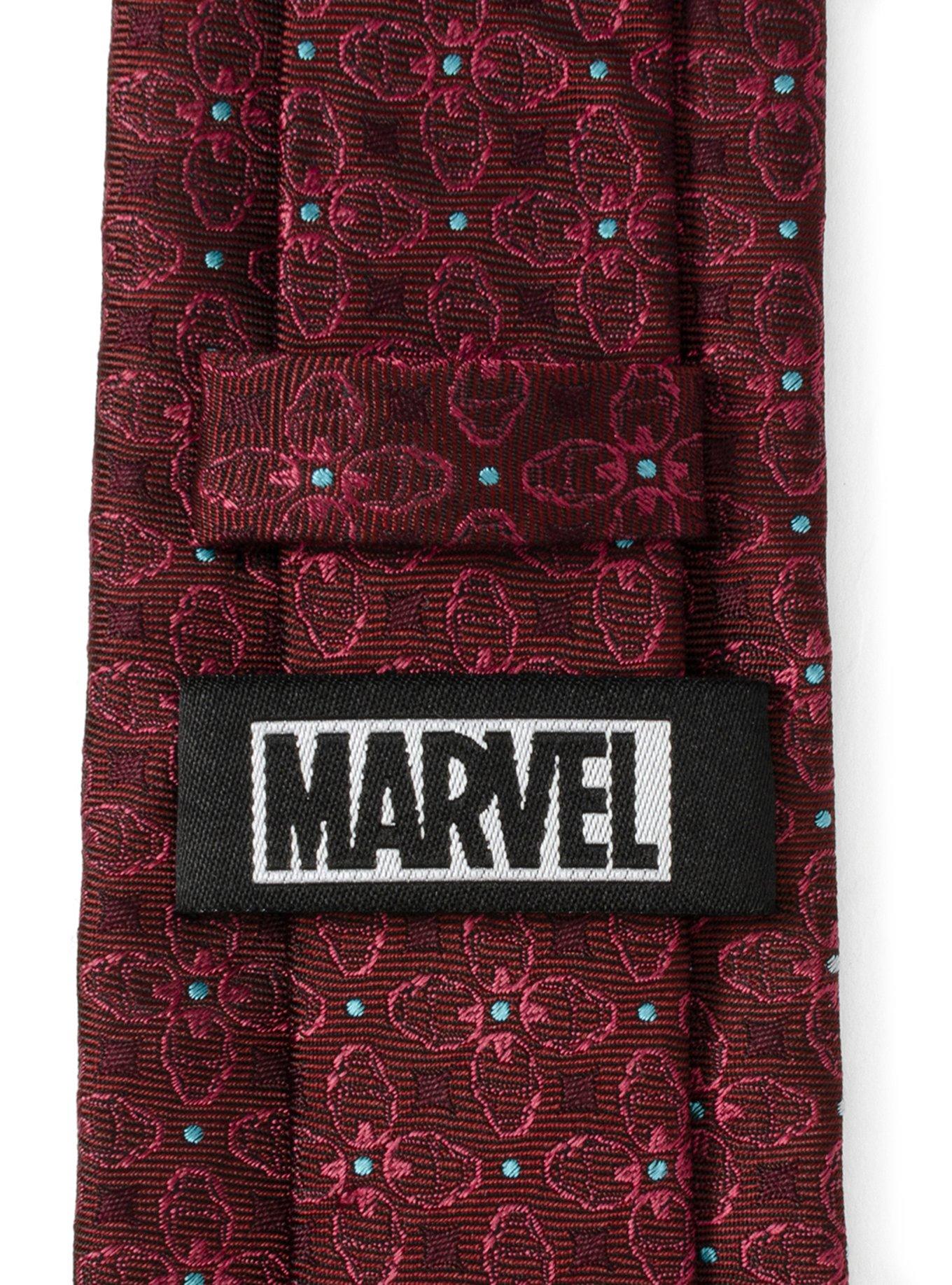 Marvel Iron Man Burgundy Multi Men's Tie, , alternate