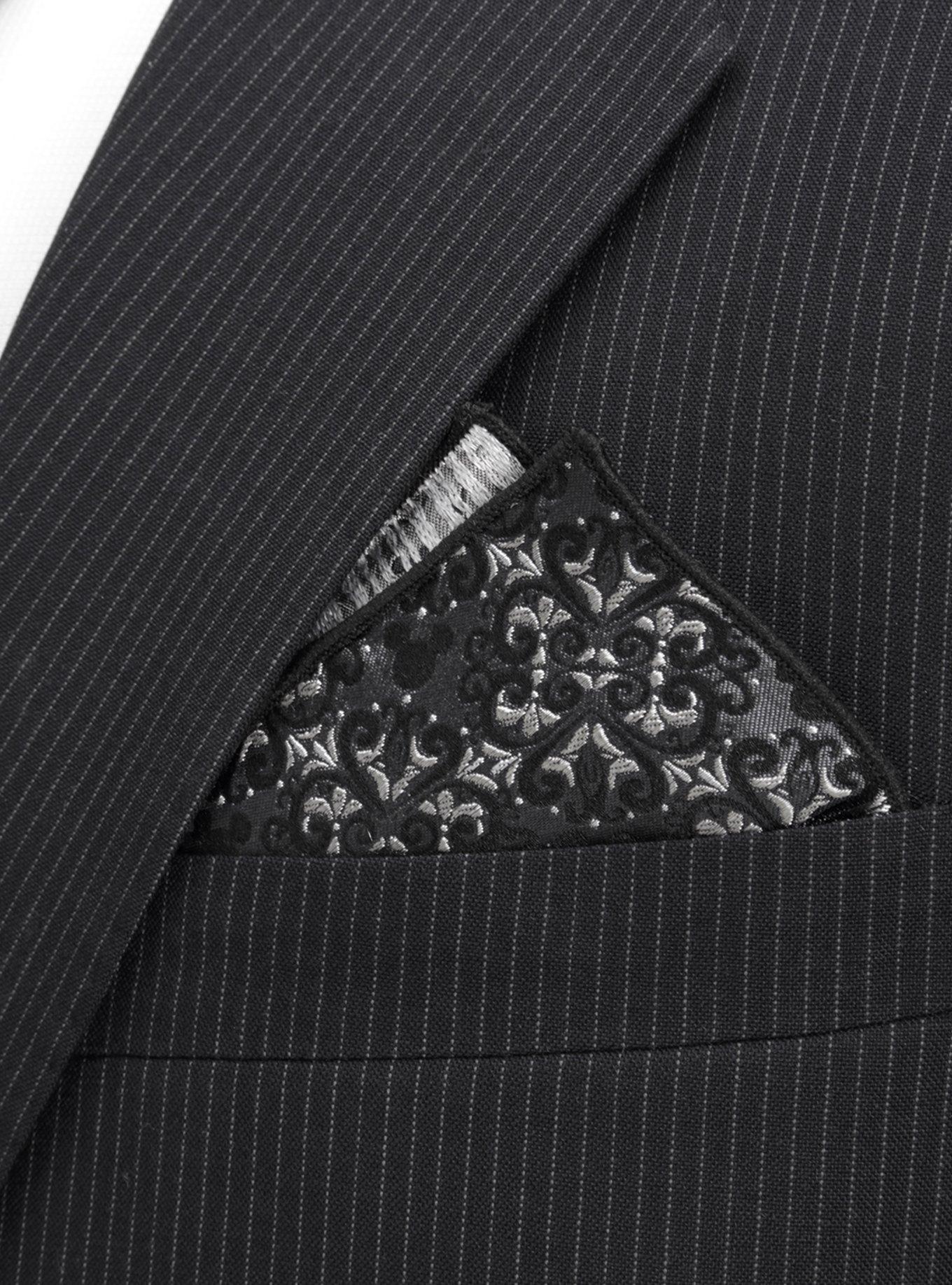 Disney Mickey Mouse Damask Tile Pocket Square, , alternate