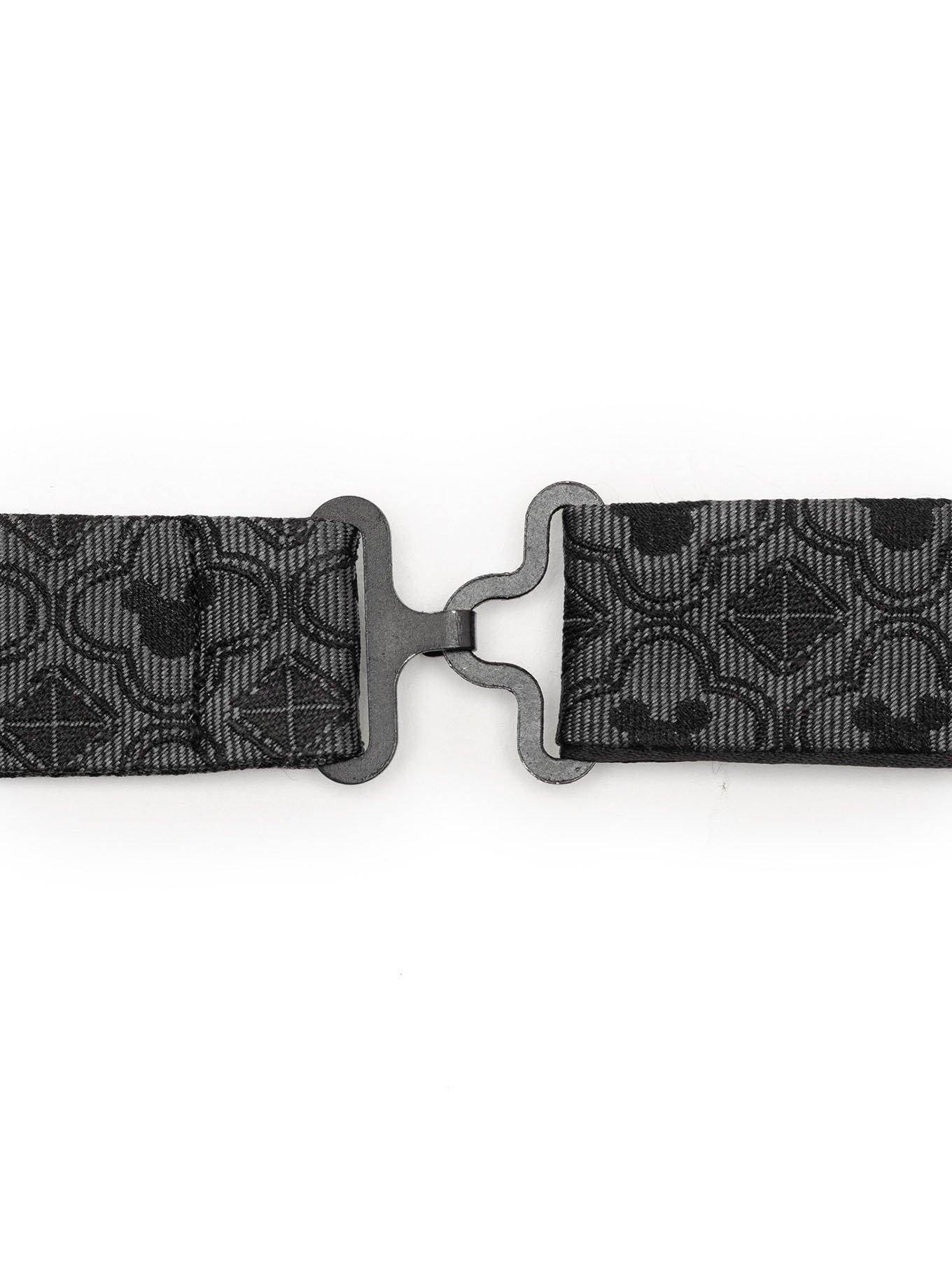 Disney Mickey Mouse Pattern Black Bow Tie, , alternate