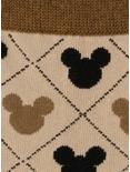 Disney Mickey Mouse Silhouette Diamond Tan Socks, , alternate