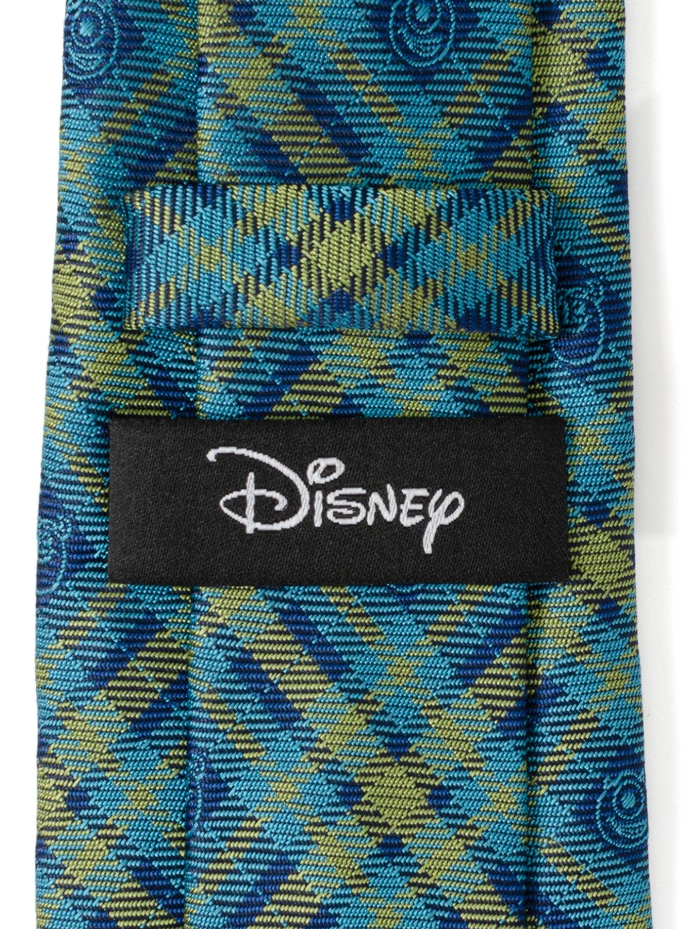 Disney Pixar Monsters Inc. Plaid Blue Green Tie, , alternate