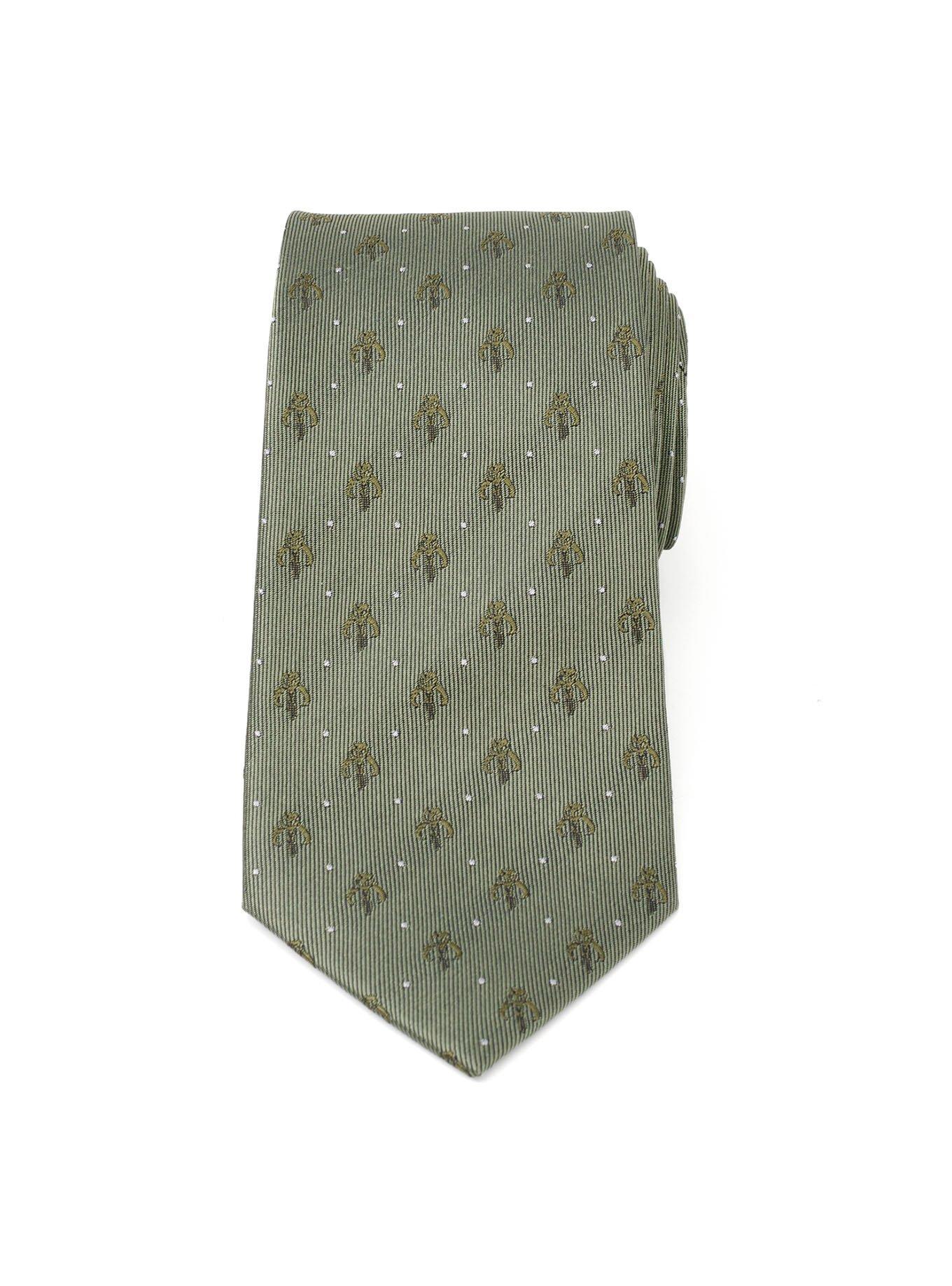 Star Wars The Mandalorian Sigil Sage Green Men's Tie, , alternate