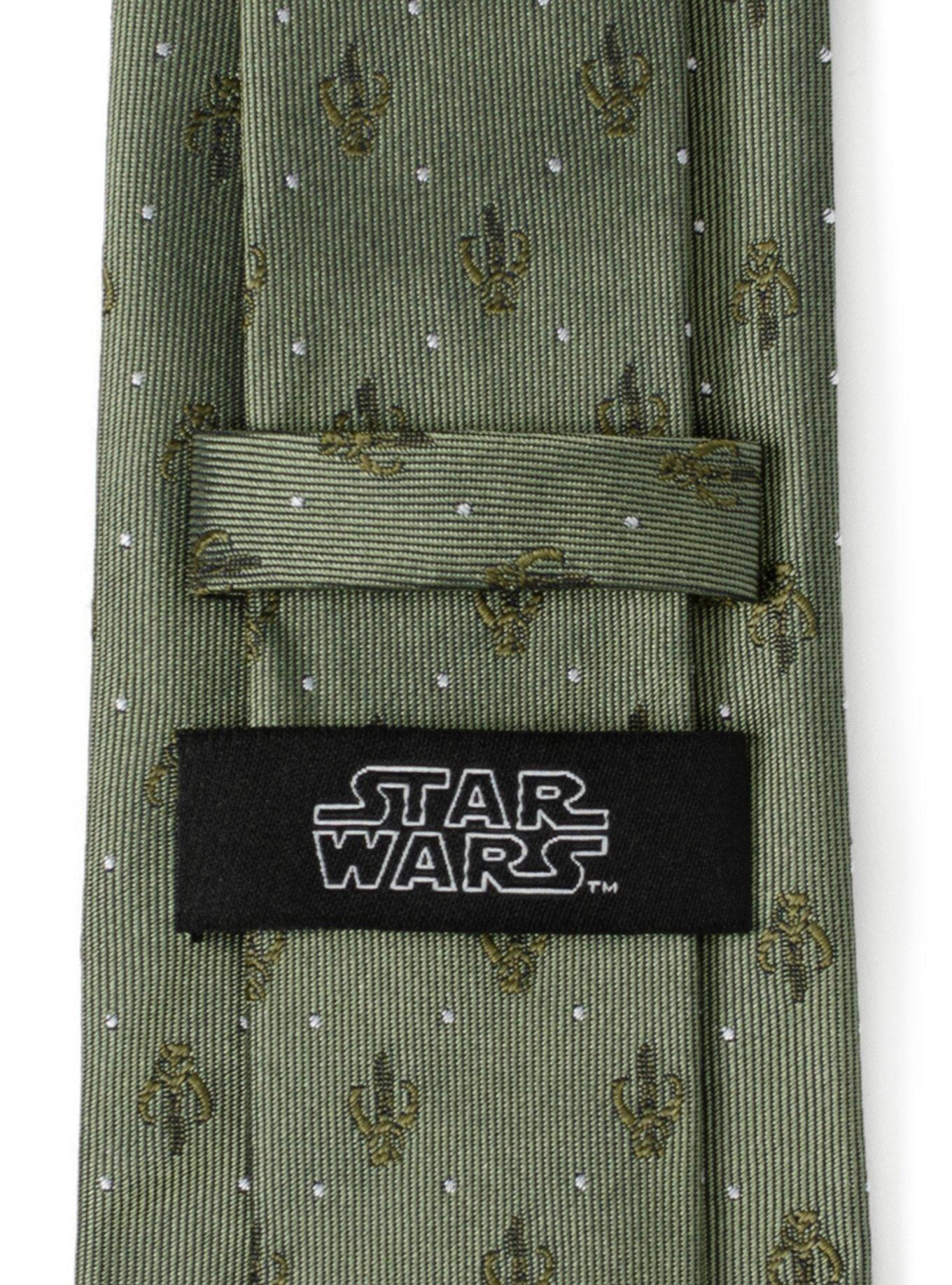 Star Wars The Mandalorian Sigil Sage Green Men's Tie, , alternate