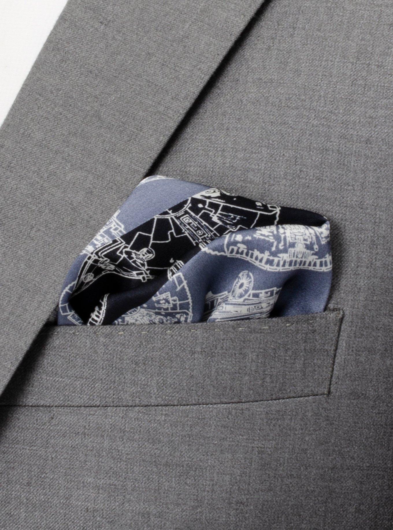 Star Wars Millennium Falcon Blue Pocket Square