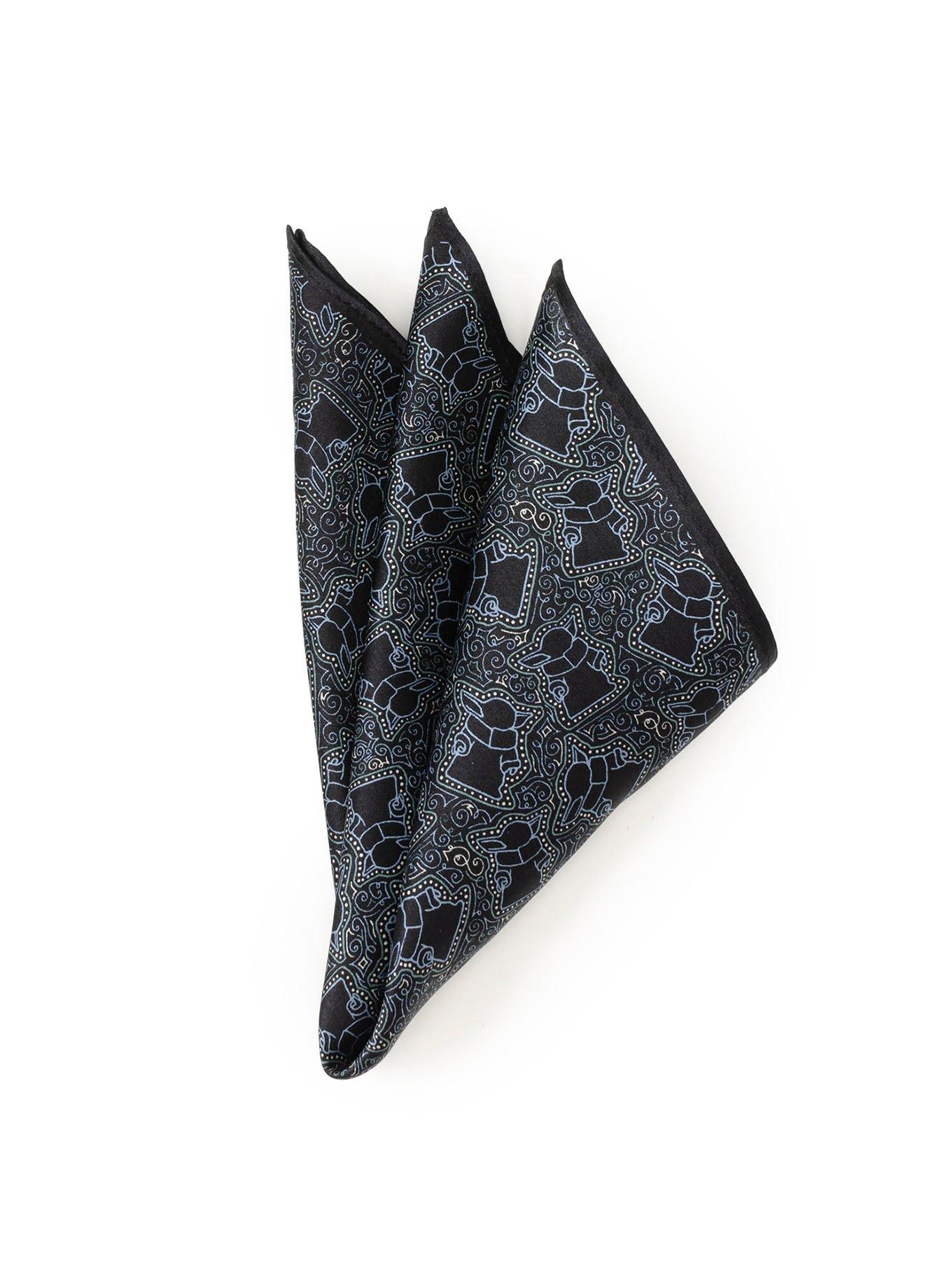 Star Wars The Mandalorian The Child Outline Navy Blue Pocket Square, , alternate