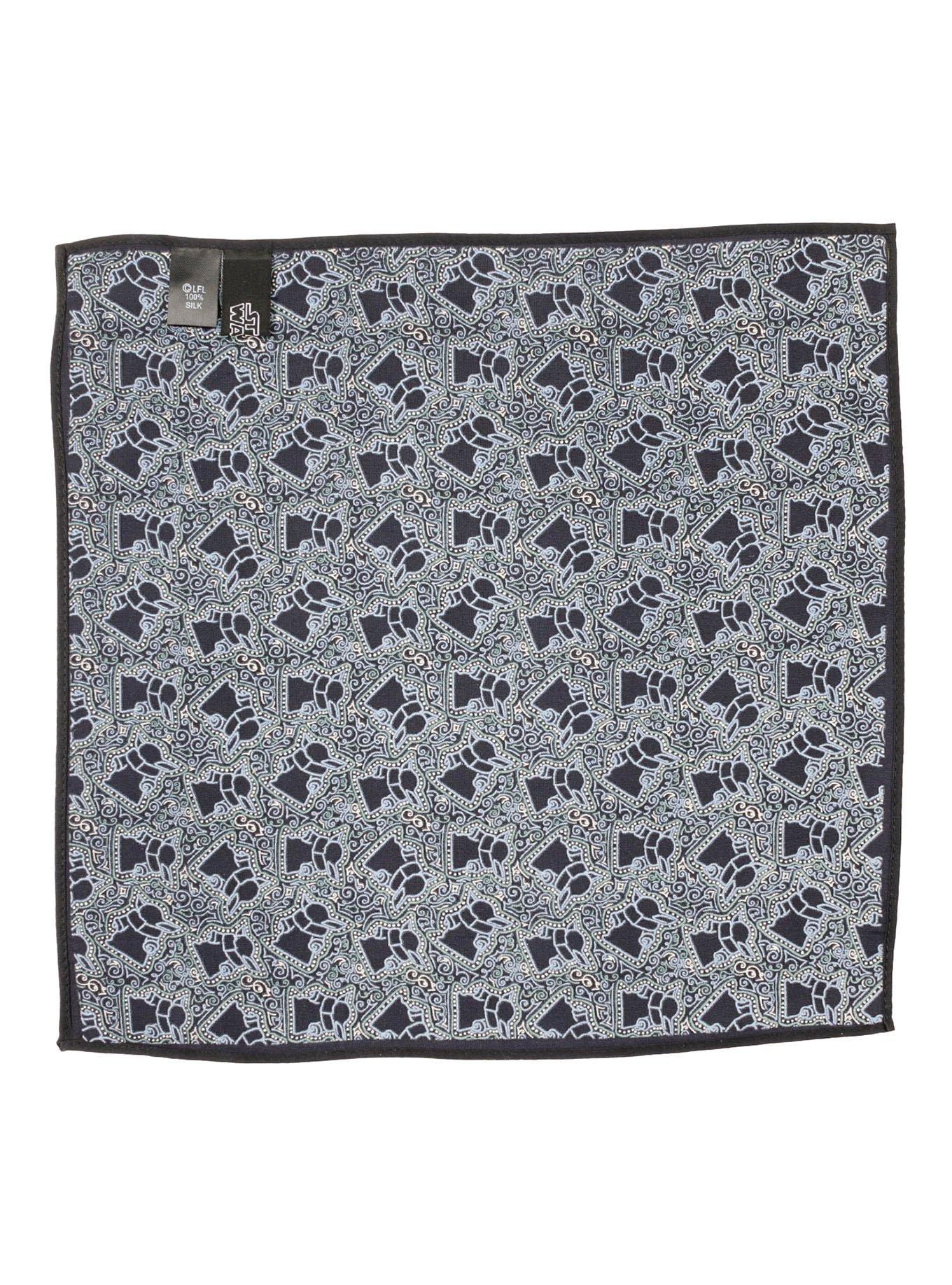 Star Wars The Mandalorian The Child Outline Navy Blue Pocket Square, , alternate