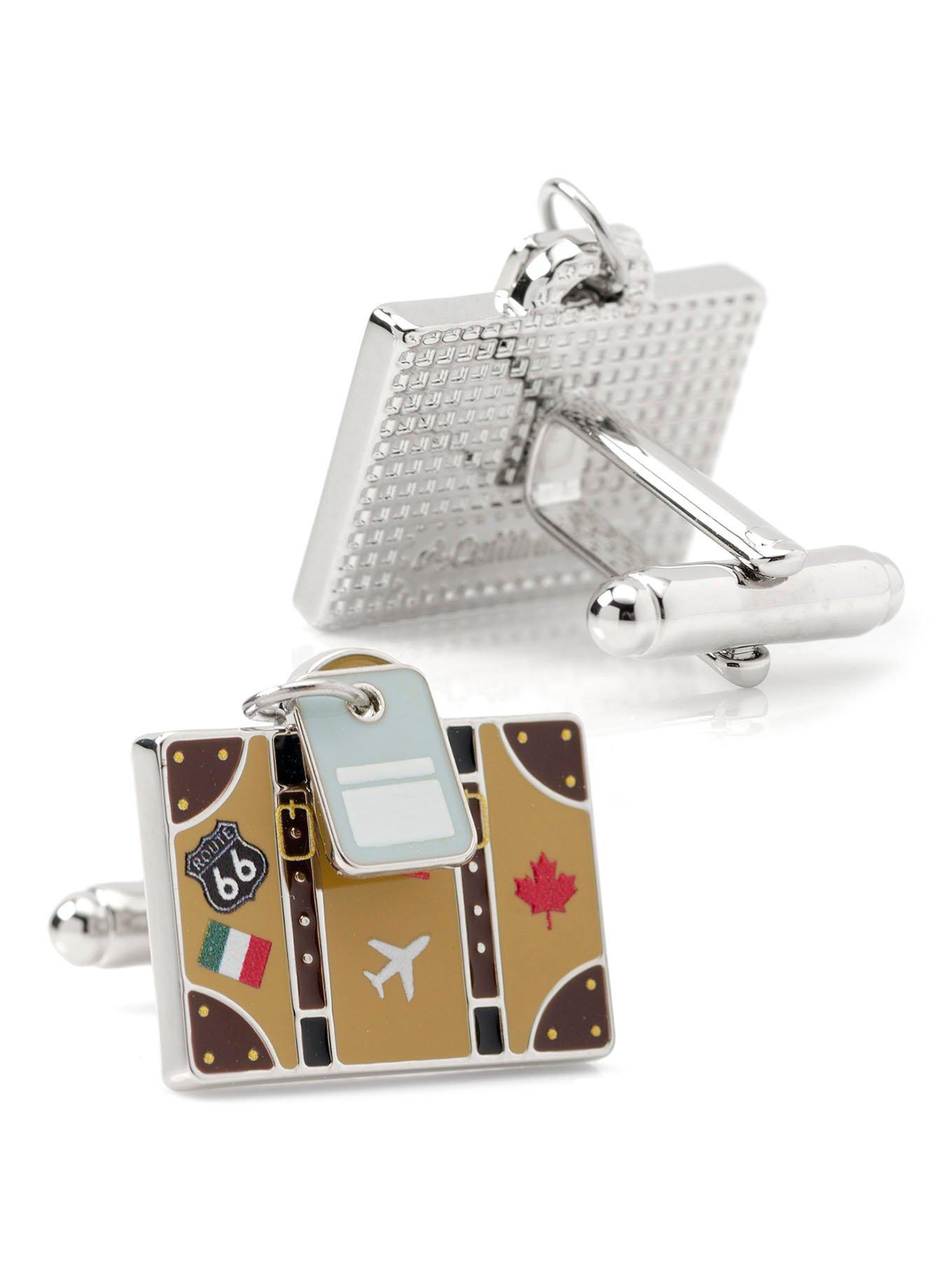 Traveler Suitcase Cufflinks, , alternate