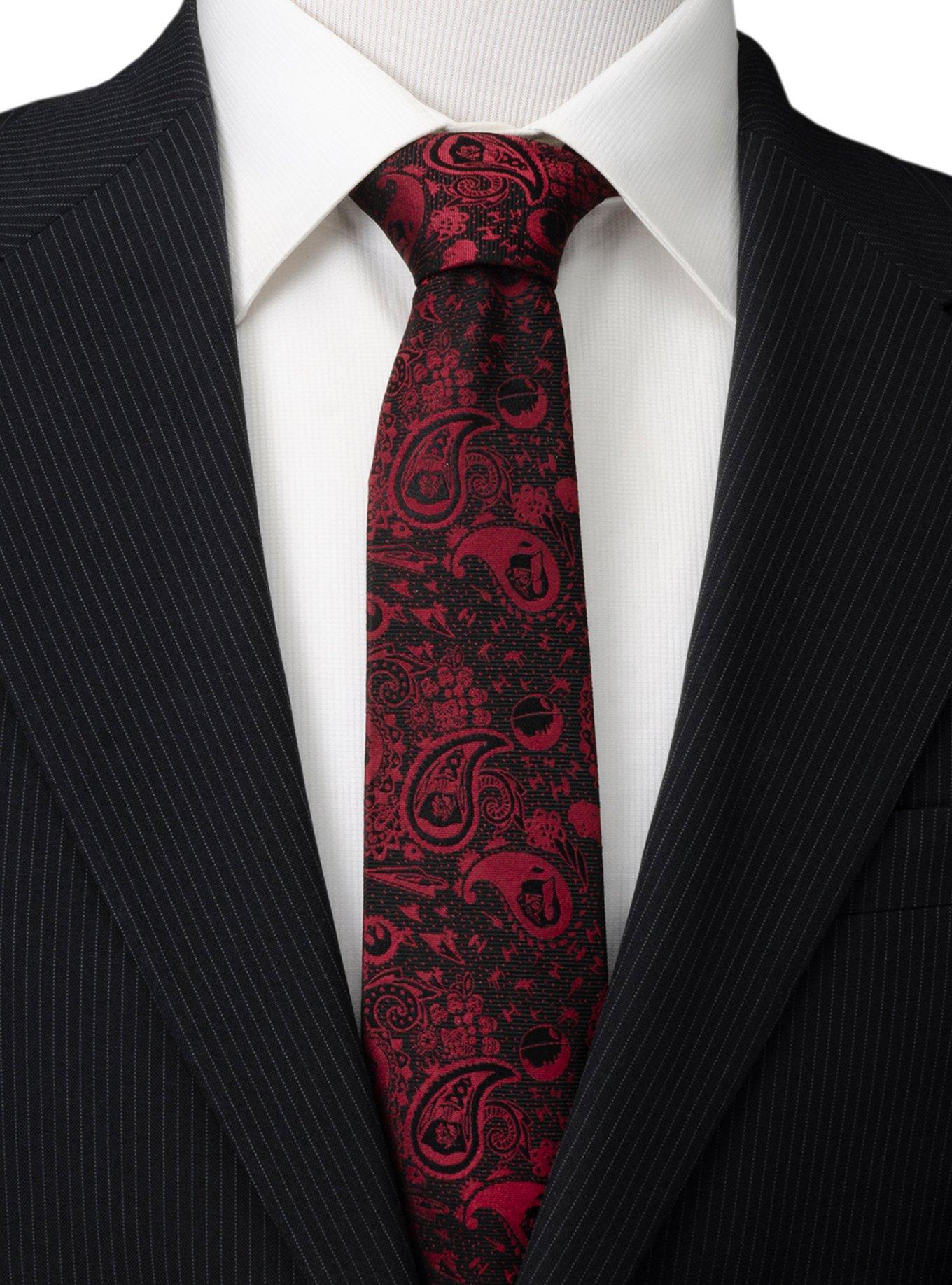 Star Wars Darth Vader Paisley Black and Red Men's Tie, , alternate