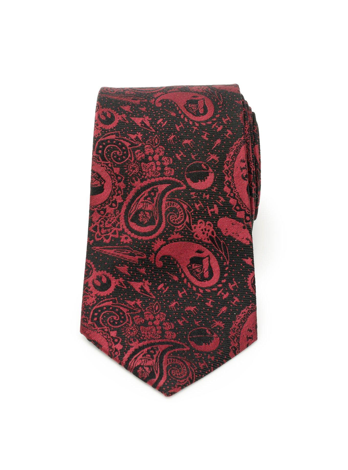 Star Wars Darth Vader Paisley Black and Red Men's Tie, , alternate