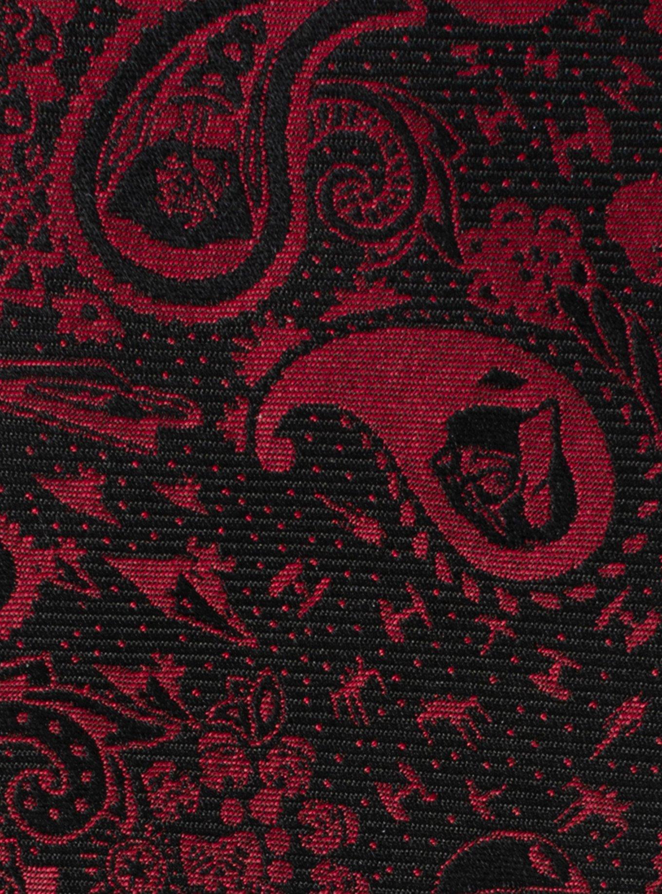 Star Wars Darth Vader Paisley Black and Red Men's Tie, , alternate