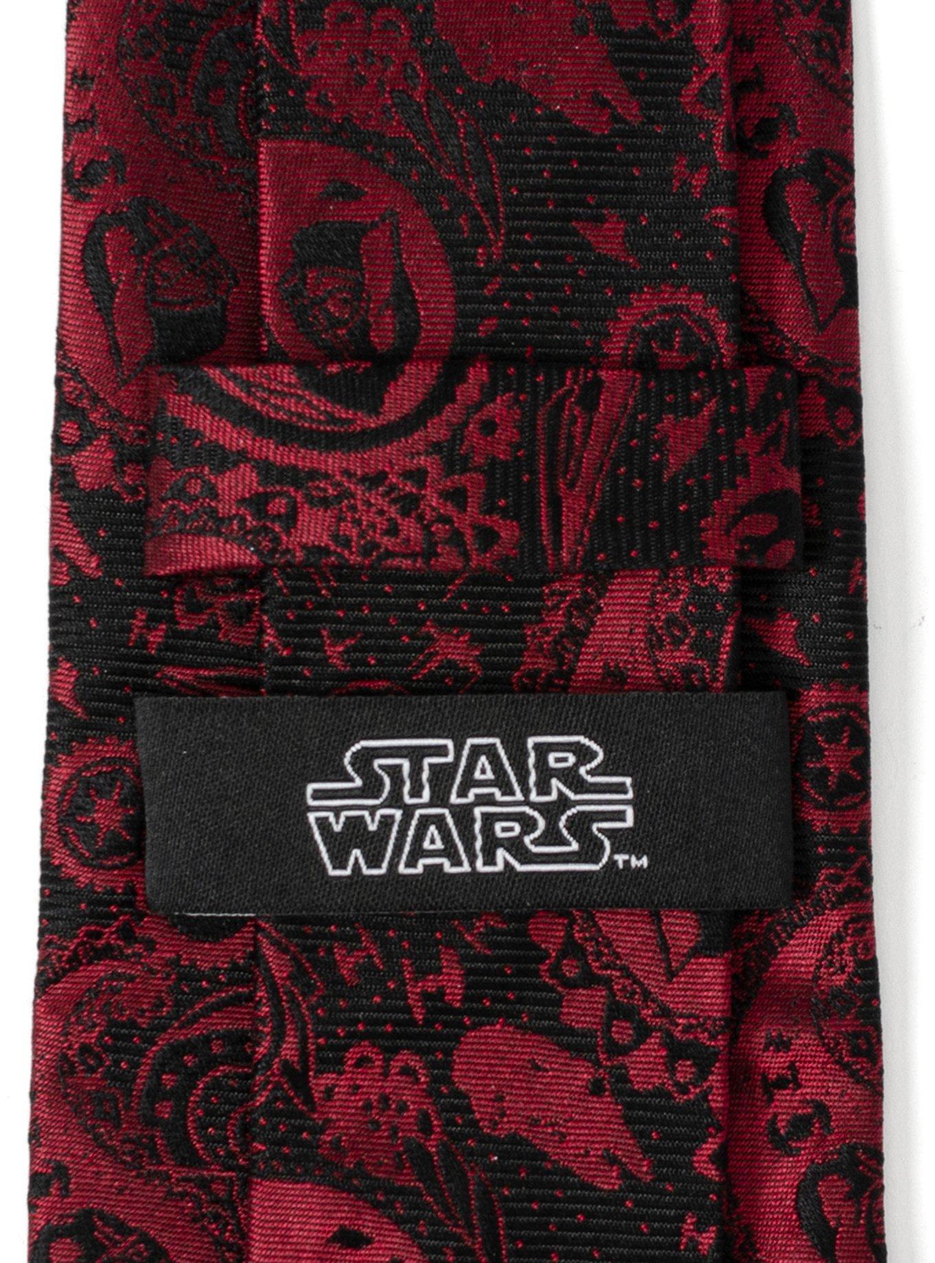 Star Wars Darth Vader Paisley Black and Red Men's Tie, , alternate