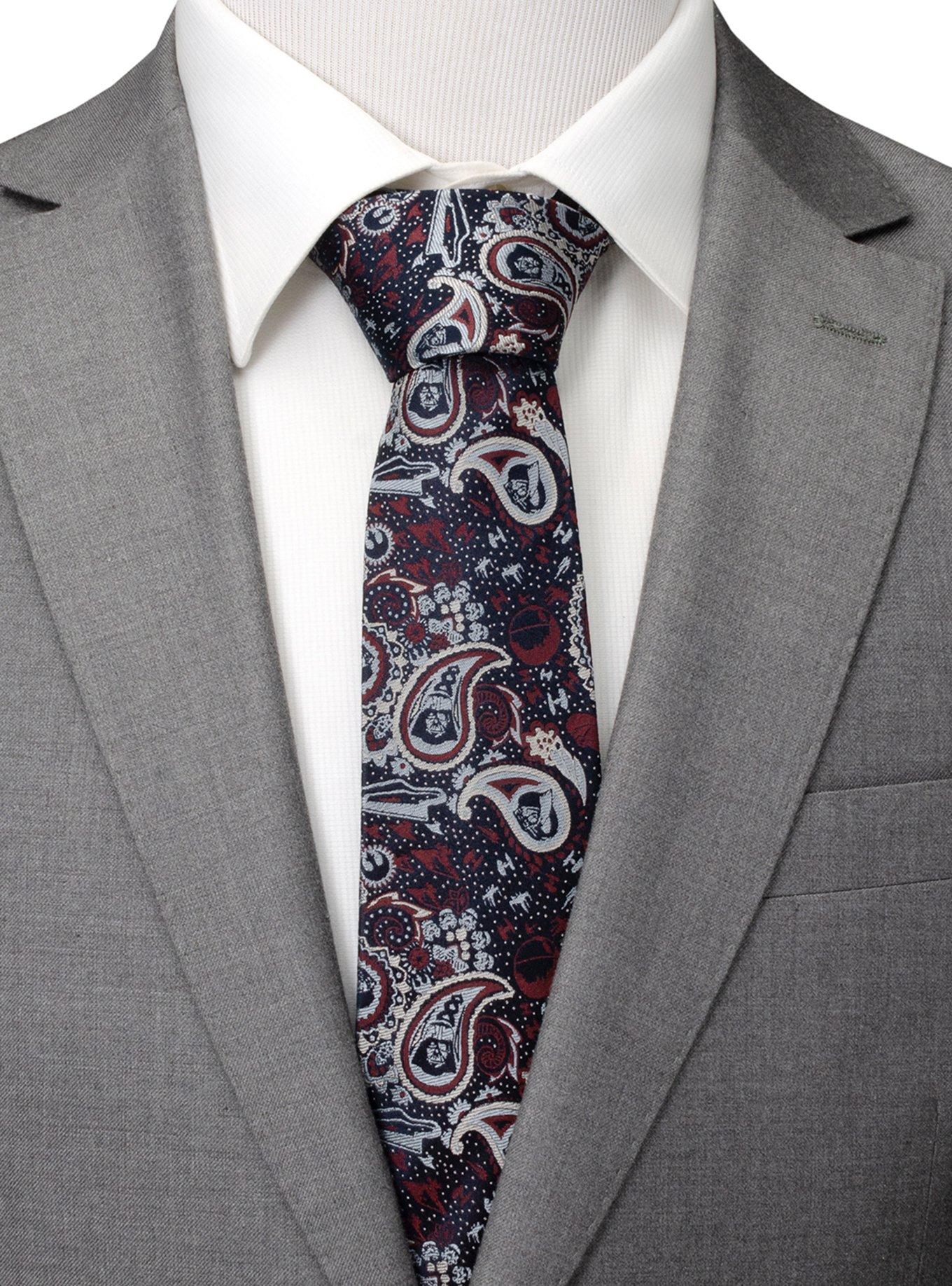 Star Wars Darth Vader Paisley Navy Men's Tie, , hi-res